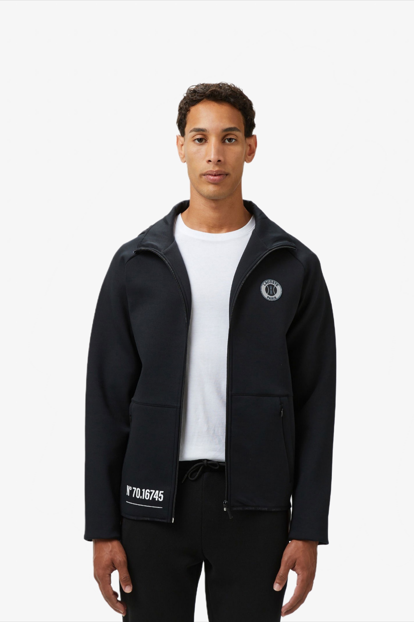 Мужская черная толстовка Черный L Lacoste SH0501031 Мужская черная толстовка Черный L Lacoste SH0501031