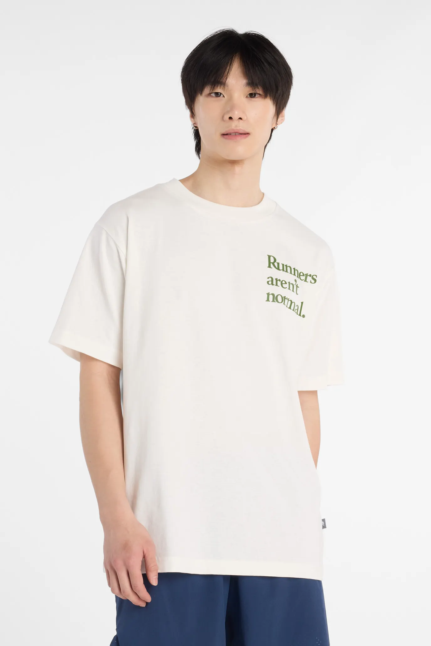 Мужская бежевая футболка Runners Arent Normal 2