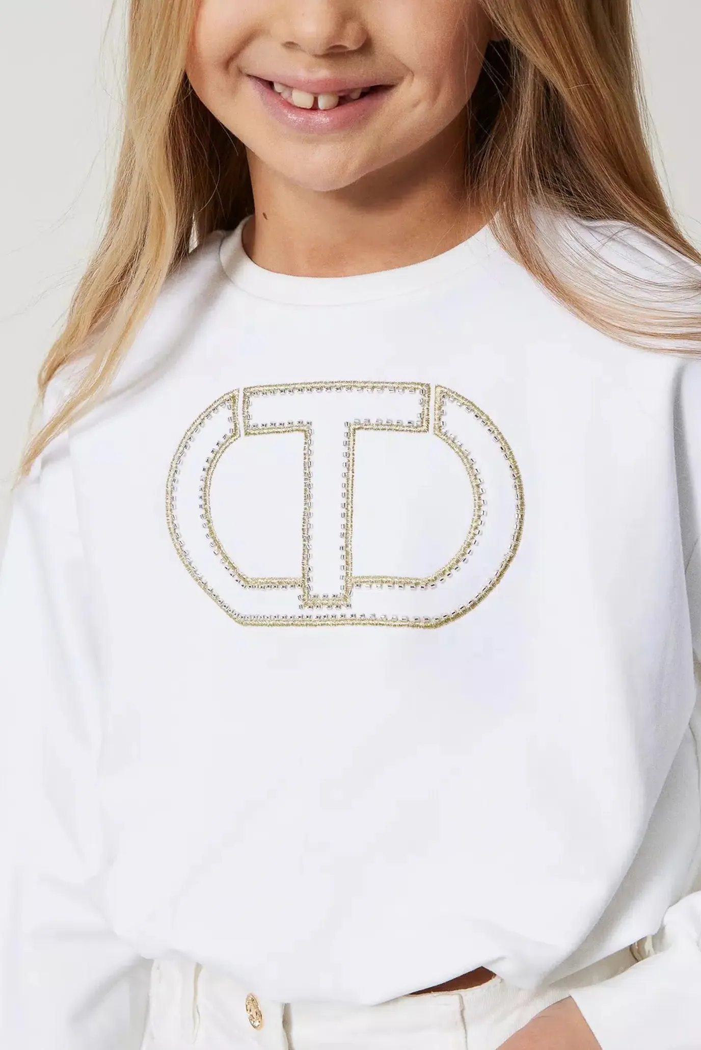 Дитячий білий світшот TWINSET Girl 2