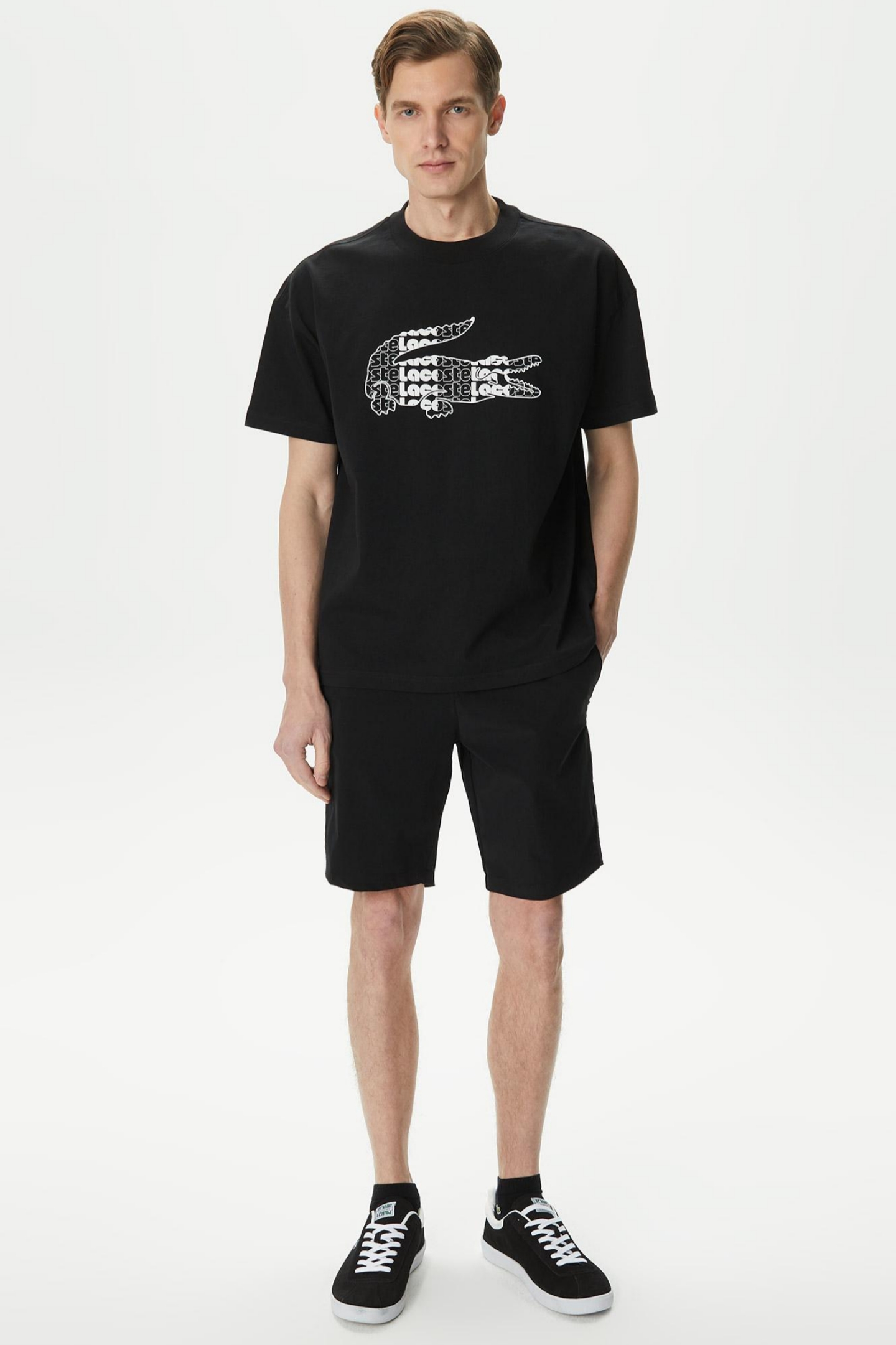 Мужские черные шорты Черный 48 Lacoste FH0428031 Мужские черные шорты Черный 48 Lacoste FH0428031