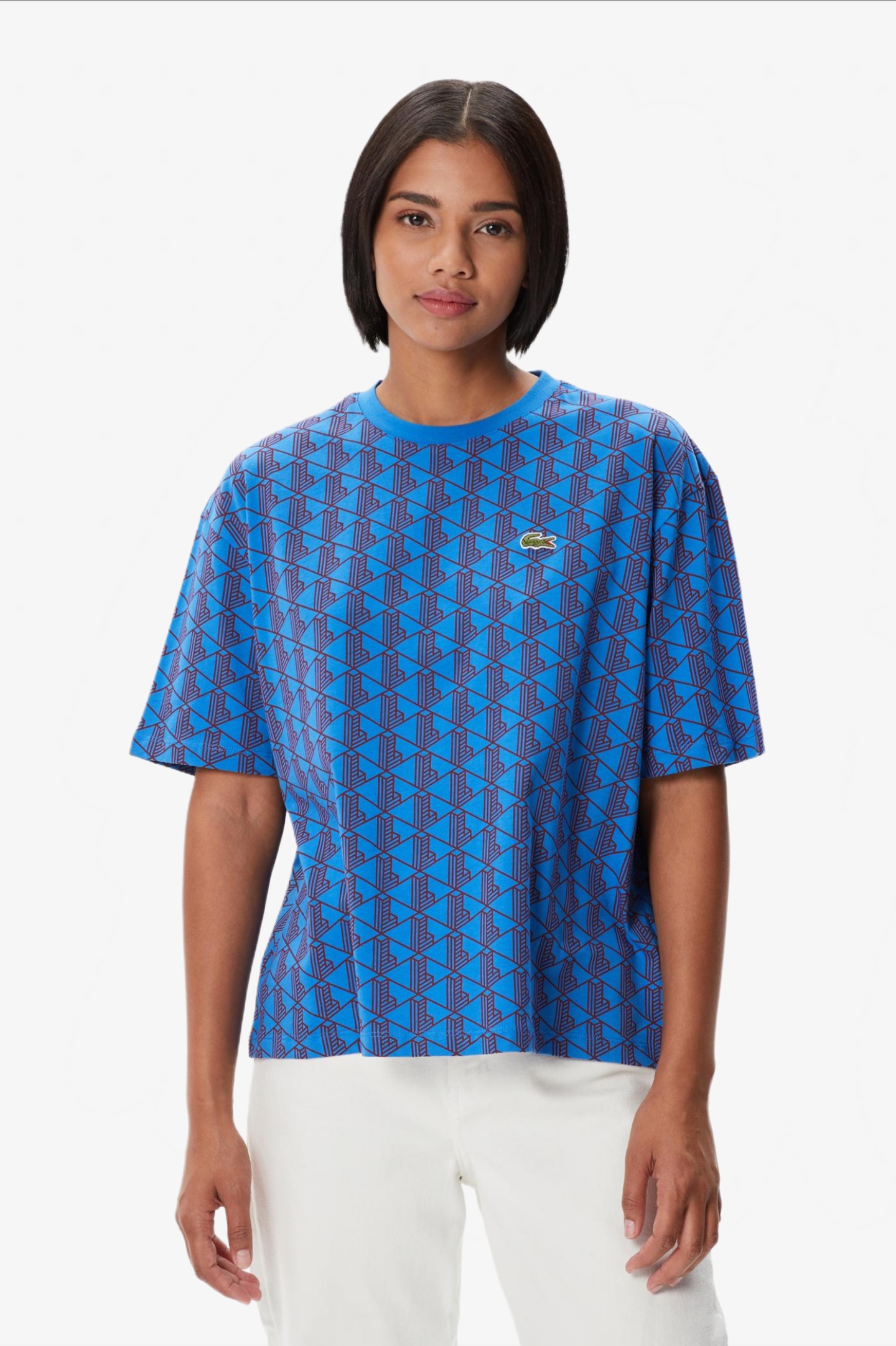 Женская голубая футболка Голубой 36 Lacoste TF240505M Женская голубая футболка Голубой 36 Lacoste TF240505M