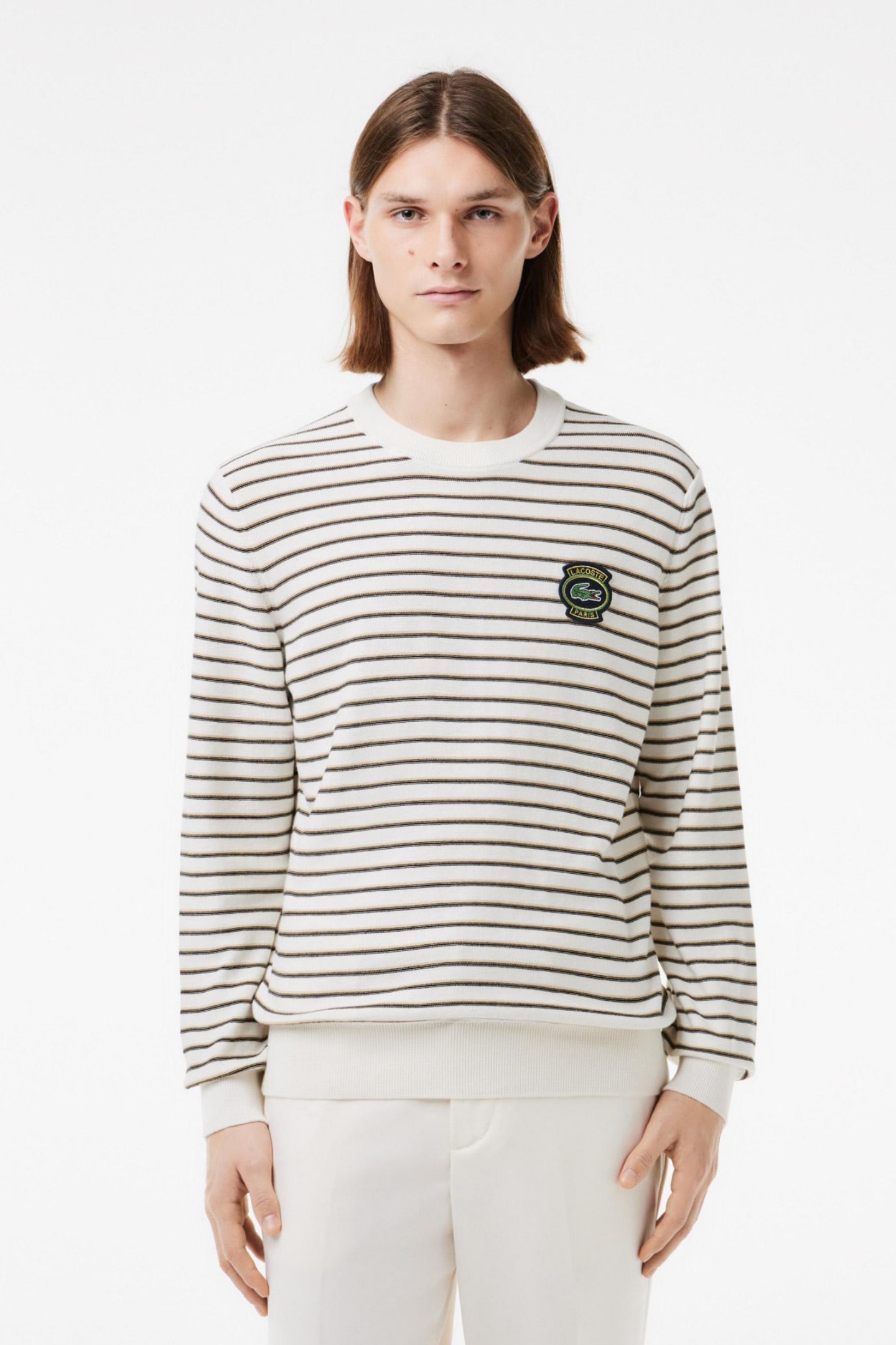 Мужская бежевая толстовка Бежевый S Lacoste AH7653ITY Мужская бежевая толстовка Бежевый S Lacoste AH7653ITY