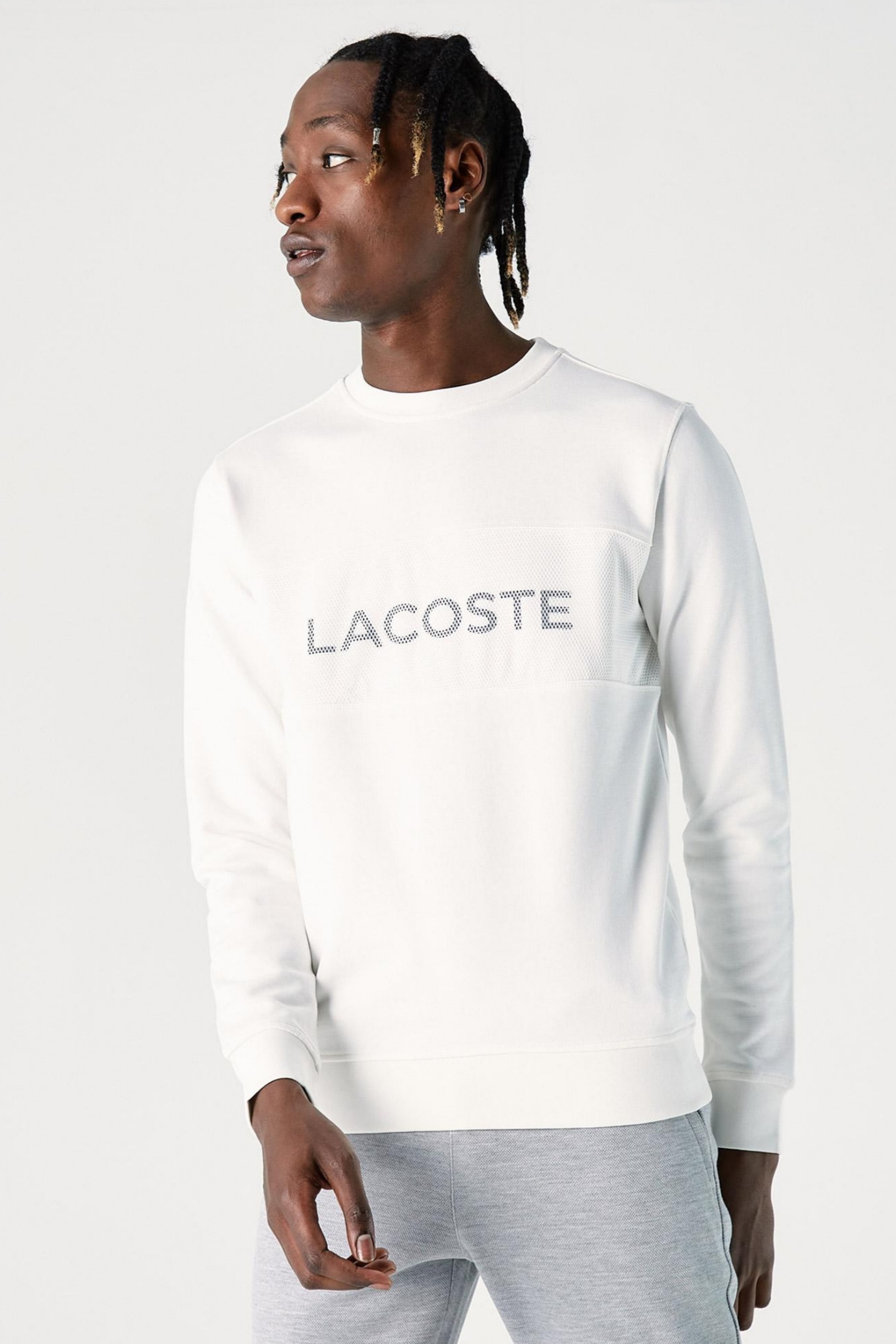 Мужская белая толстовка Белый L-XL Lacoste SH020909B Мужская белая толстовка Белый L-XL Lacoste SH020909B