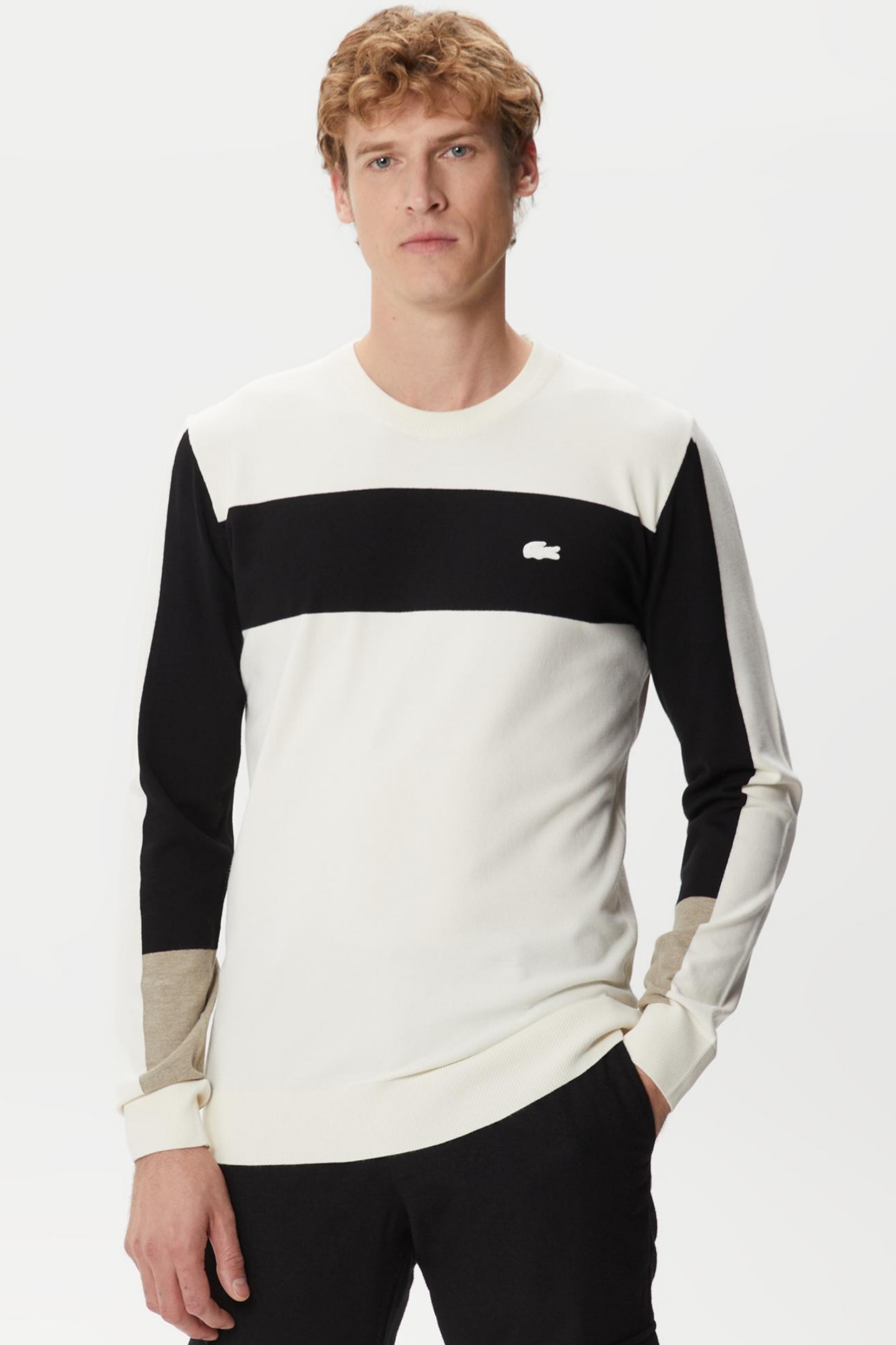 Мужской бежевый свитер Бежевый XL Lacoste AH240303B Мужской бежевый свитер Бежевый XL Lacoste AH240303B
