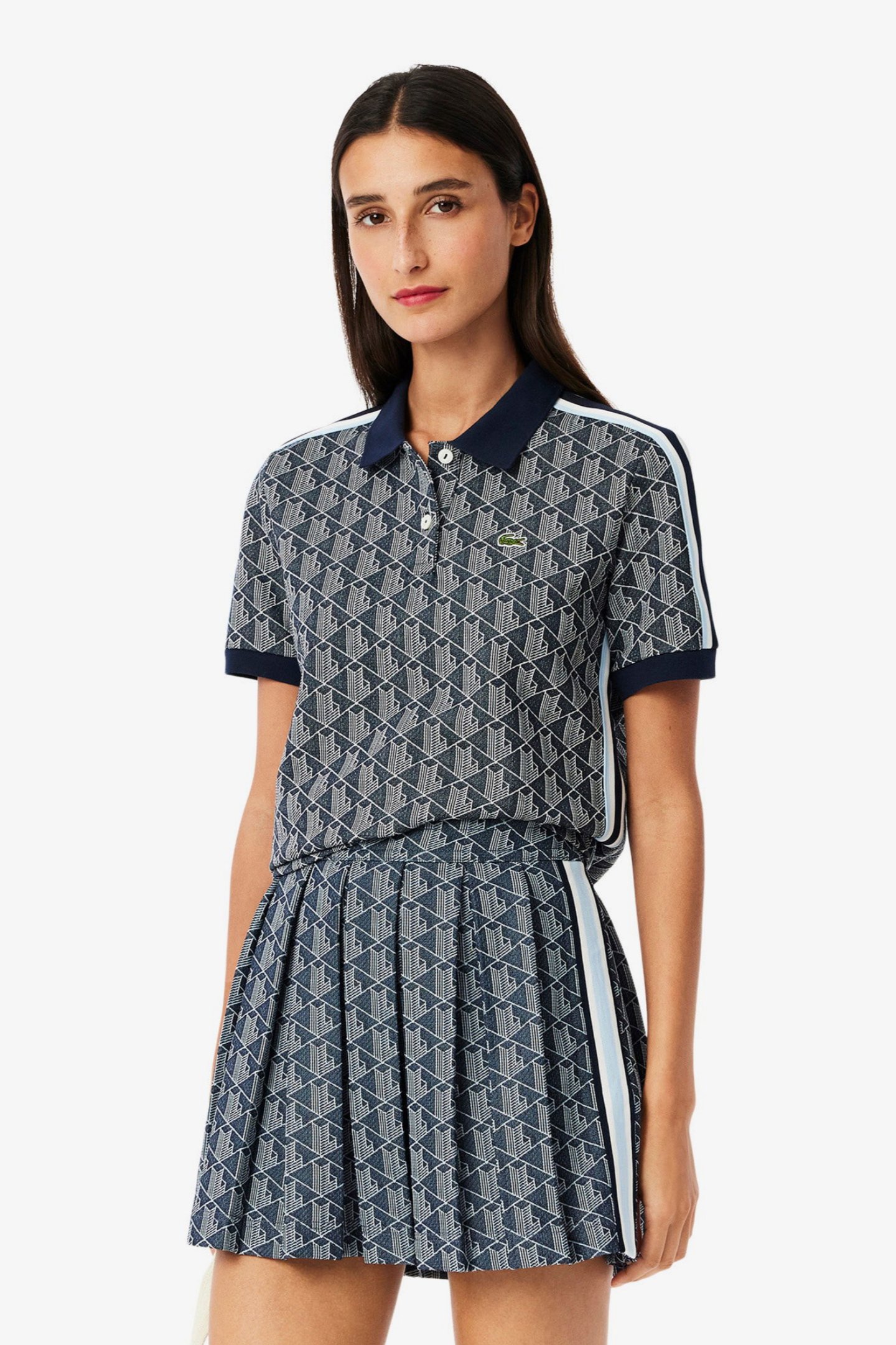 Женское черное поло Monogram Черный 34 Lacoste DF3364525 Женское черное поло Monogram Черный 34 Lacoste DF3364525