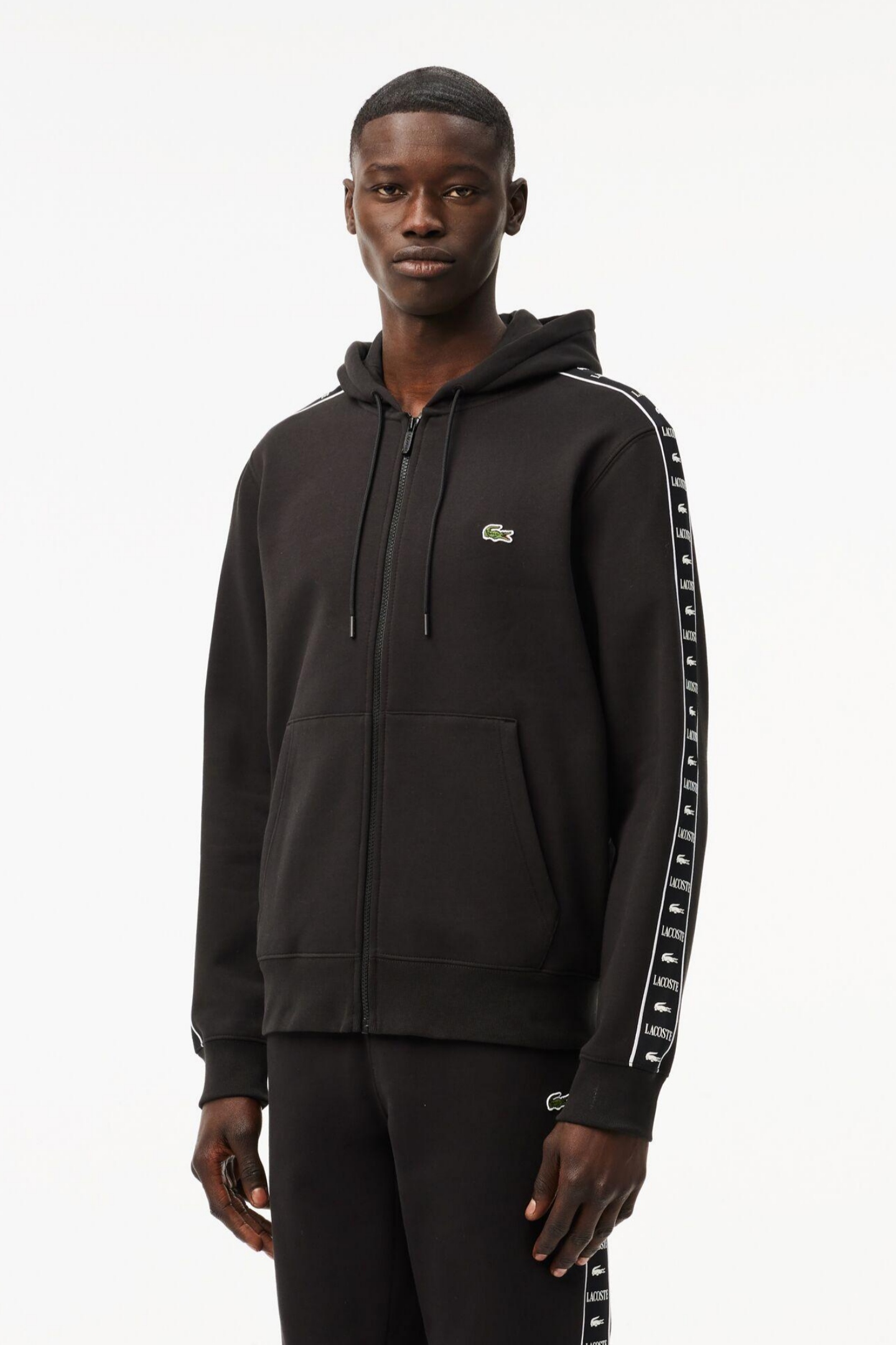 Мужская черная толстовка Черный XS Lacoste SH7457031 Мужская черная толстовка Черный XS Lacoste SH7457031