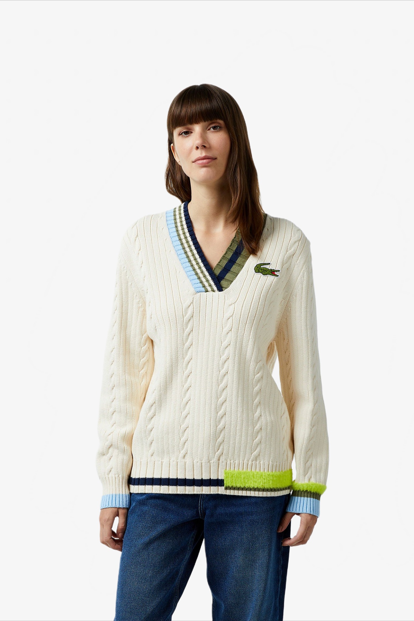Женский бежевый свитер Бежевый 38 Lacoste AF2510XFJ Женский бежевый свитер Бежевый 38 Lacoste AF2510XFJ