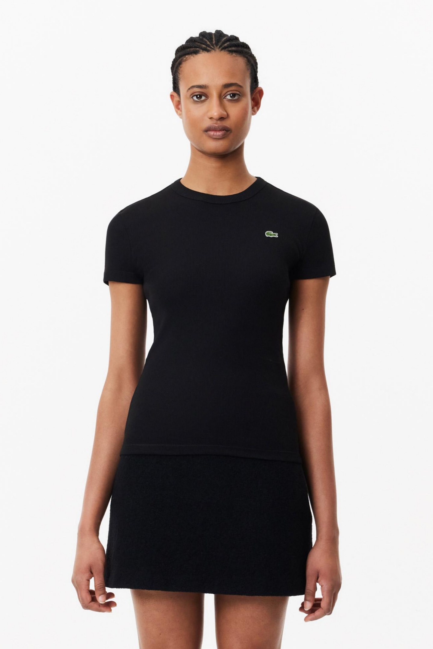 Женская черная футболка Черный 42 Lacoste TF5538031 Женская черная футболка Черный 42 Lacoste TF5538031