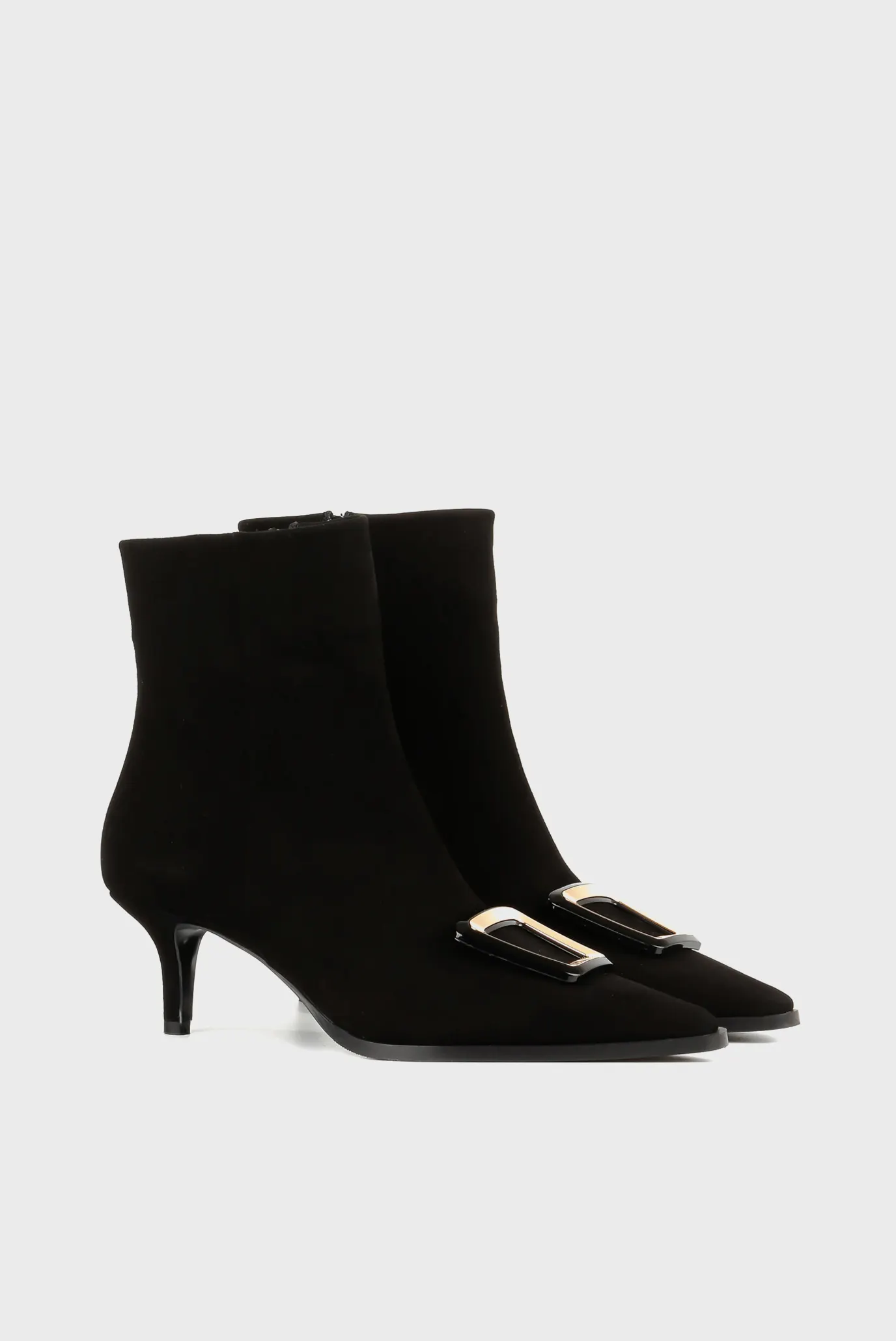 Женские черные замшевые ботильоны 3