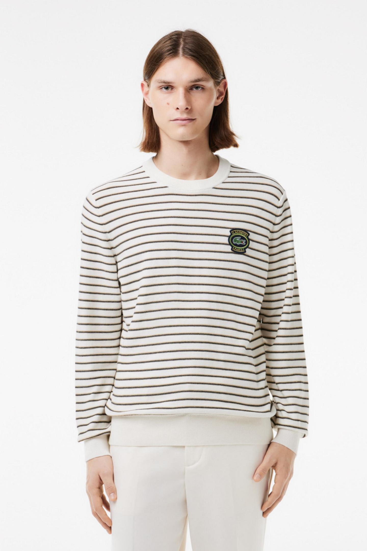 Мужской белый свитер Белый M-L Lacoste AH7653ITY Мужской белый свитер Белый M-L Lacoste AH7653ITY