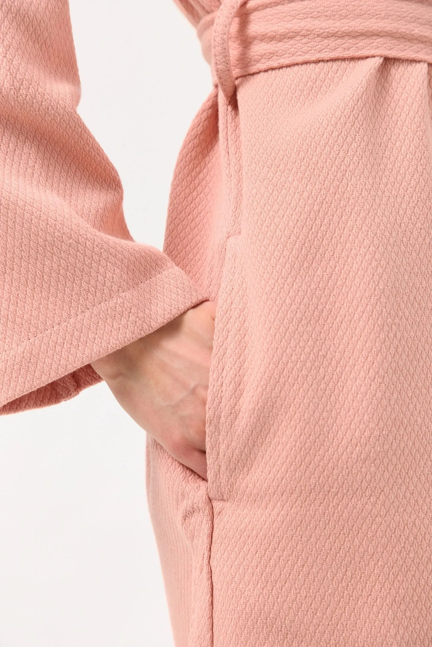 Жіночий рожевий халат-кімоно Samma пудра 4