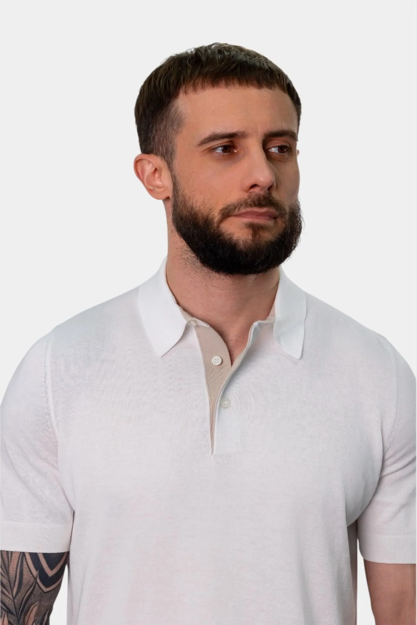 Чоловіче біле поло 4