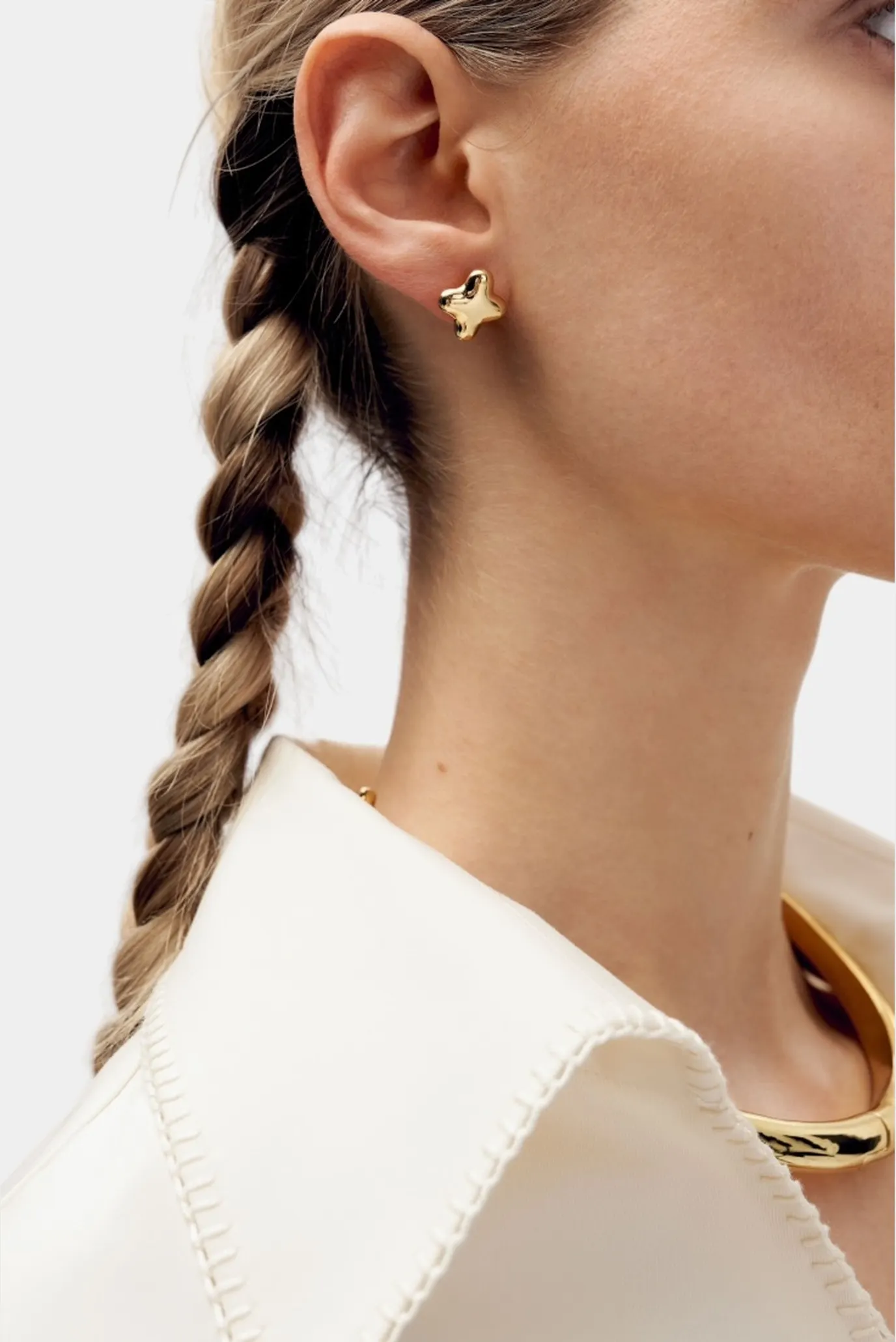 Женские позолоченные серьги 2