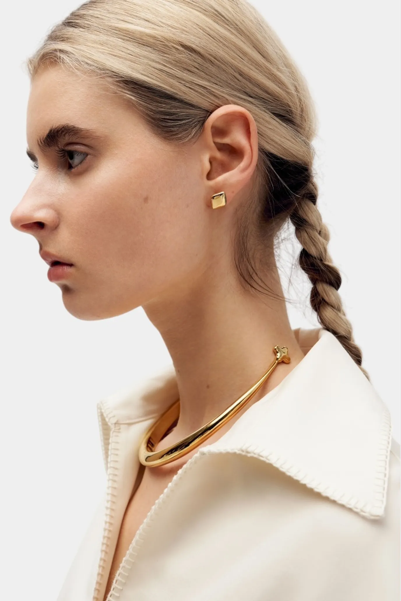 Женские позолоченные серьги 3