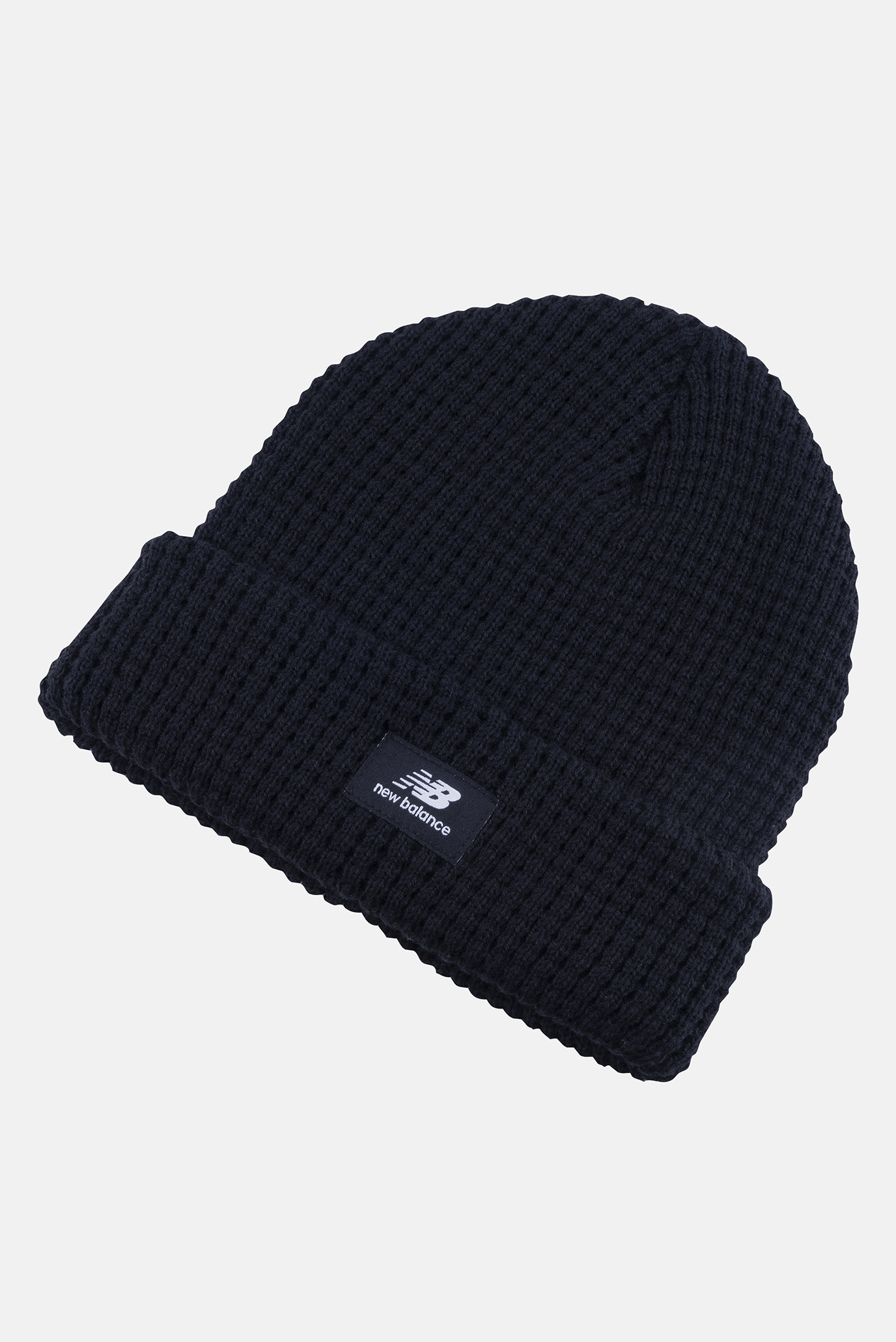 Черная шапка Waffle Knit Cuffed Черный ONESIZE New Balance LAH13033BK Черная шапка Waffle Knit Cuffed Черный ONESIZE New Balance LAH13033BK