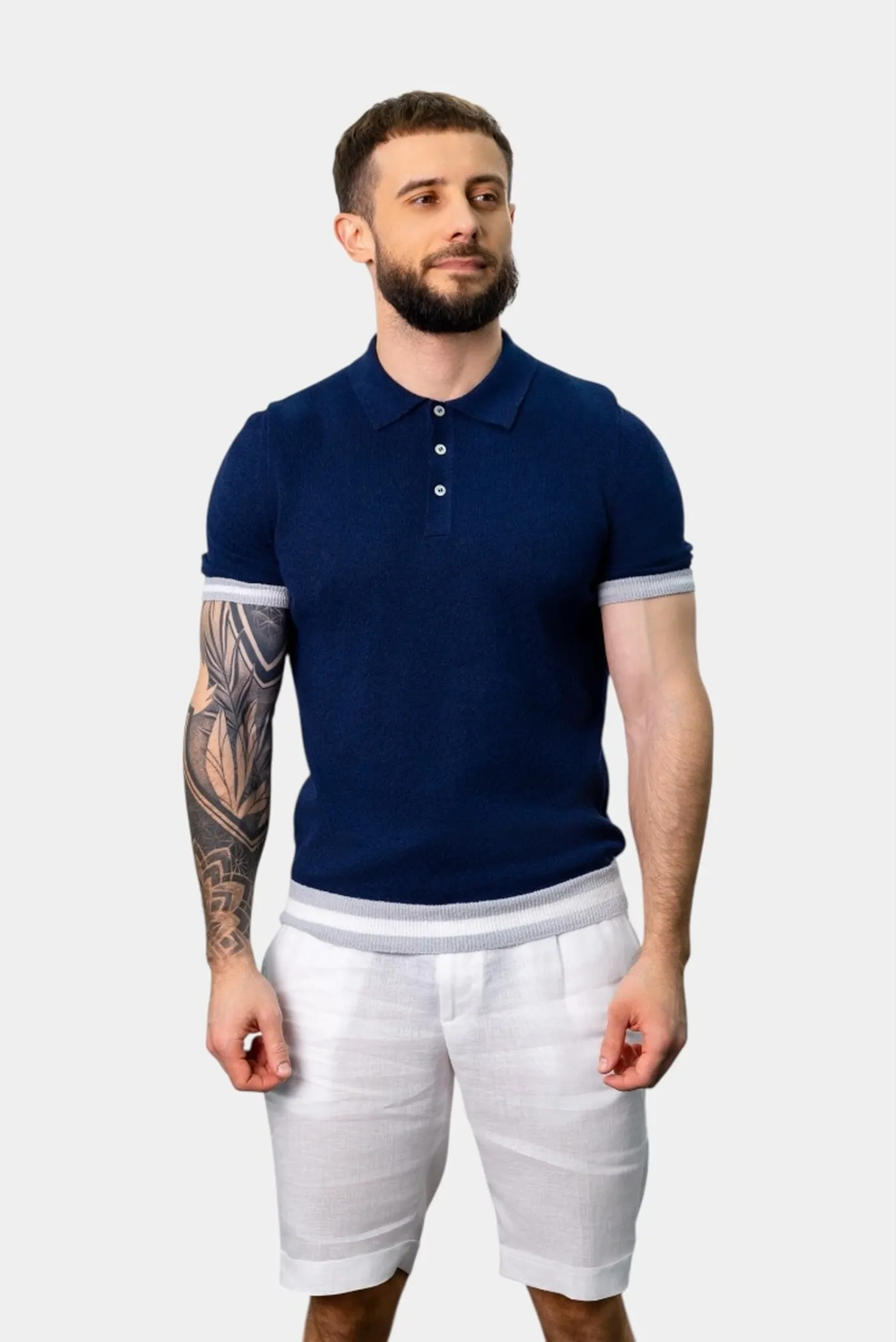 Чоловіча синє поло 2