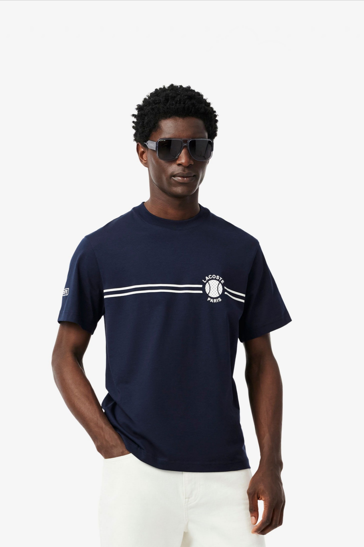 Мужская голубая футболка Голубой L-XL Lacoste TH9694166 Мужская голубая футболка Голубой L-XL Lacoste TH9694166