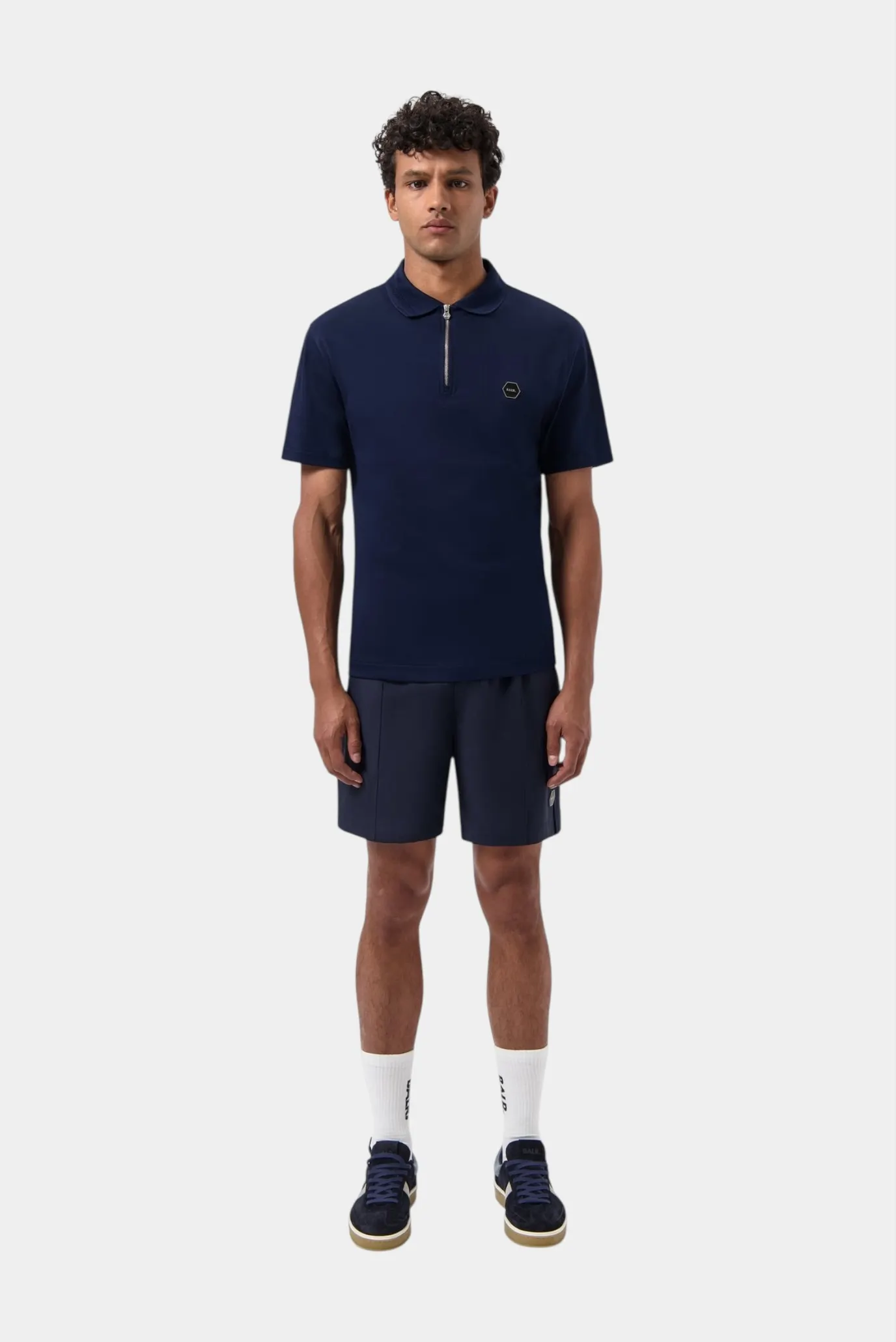 Мужское темно-синее поло 4