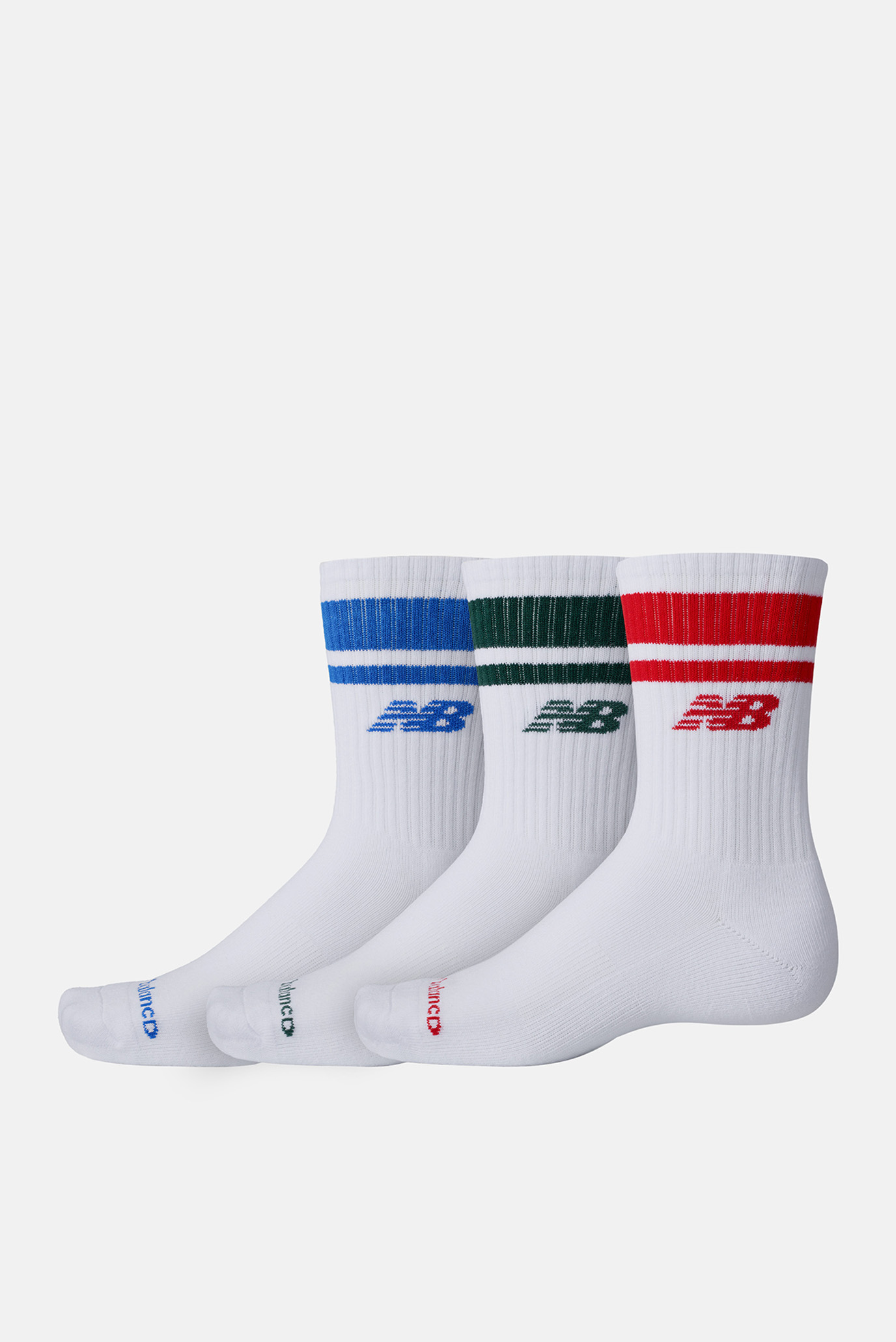 Белые носки Everyday Stripe Midcalf (3 пары) Белый 35-38 New Balance LAS51243WT Белые носки Everyday Stripe Midcalf (3 пары) Белый 35-38 New Balance LAS51243WT