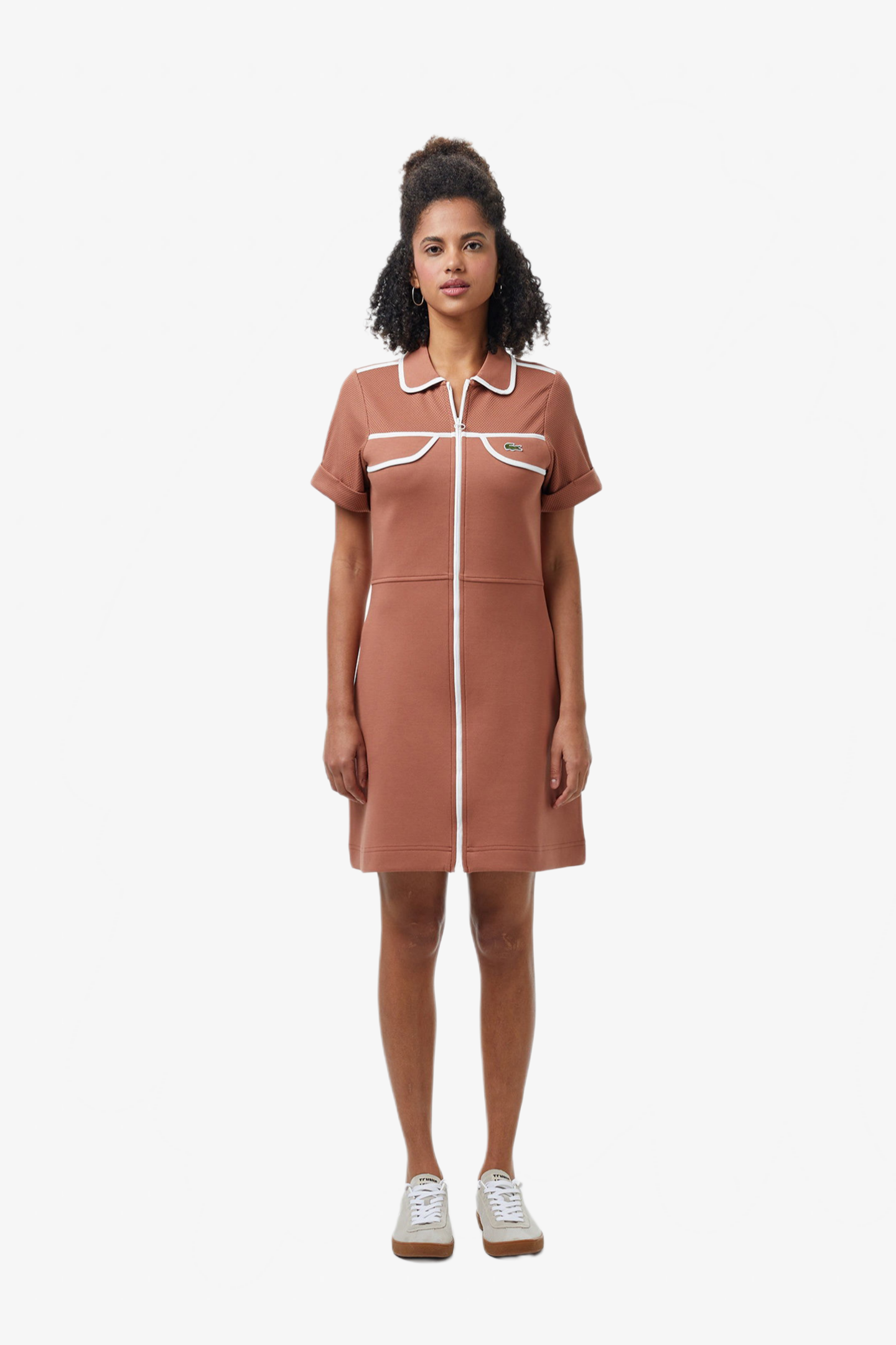 Женское коричневое платье Коричневый 34 Lacoste EF0505I1K Женское коричневое платье Коричневый 34 Lacoste EF0505I1K