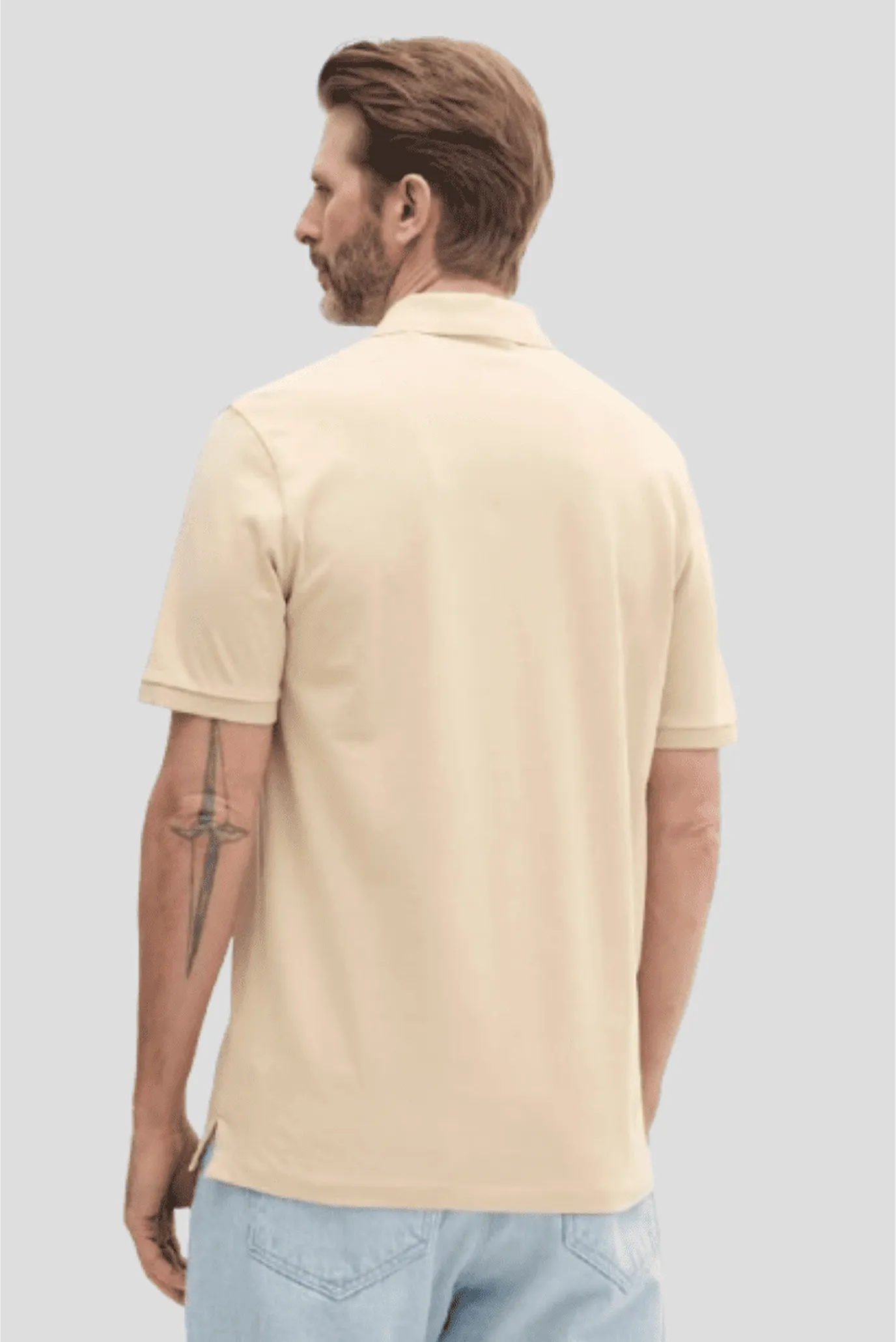 Мужское бежевое поло 2