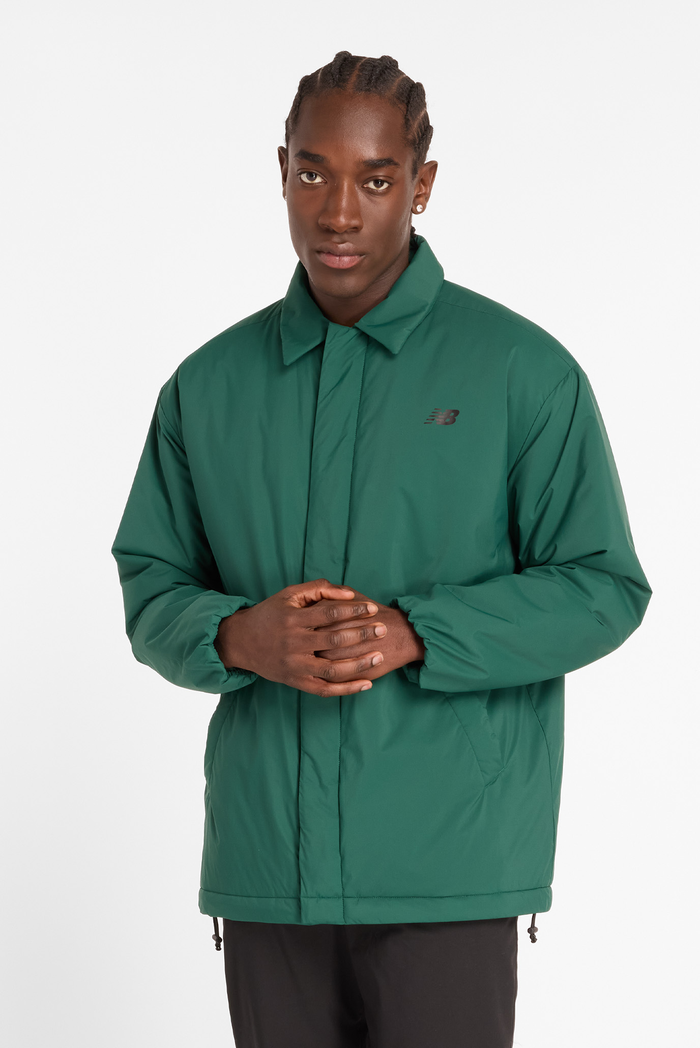 Мужская зеленая куртка Coaches Jacket Зеленый M New Balance MJ43504NWG Мужская зеленая куртка Coaches Jacket Зеленый M New Balance MJ43504NWG
