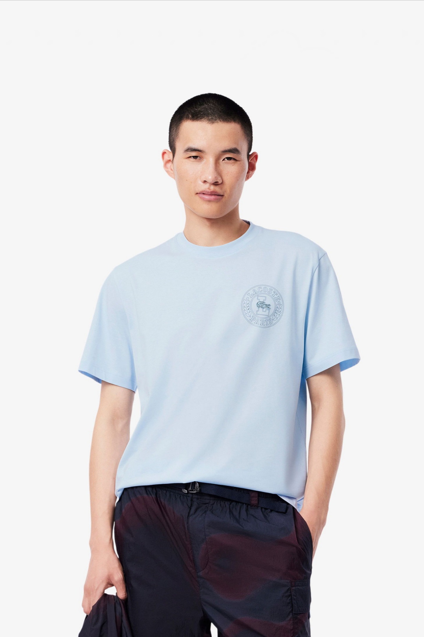 Мужская голубая футболка Голубой L-XL Lacoste TH0125T01 Мужская голубая футболка Голубой L-XL Lacoste TH0125T01