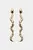 Женские позолоченные длинные серьги