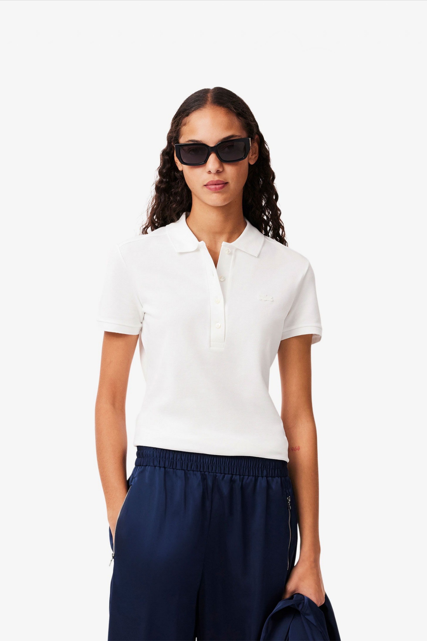 Женское белое поло Белый 40 Lacoste PF5462001 Женское белое поло Белый 40 Lacoste PF5462001