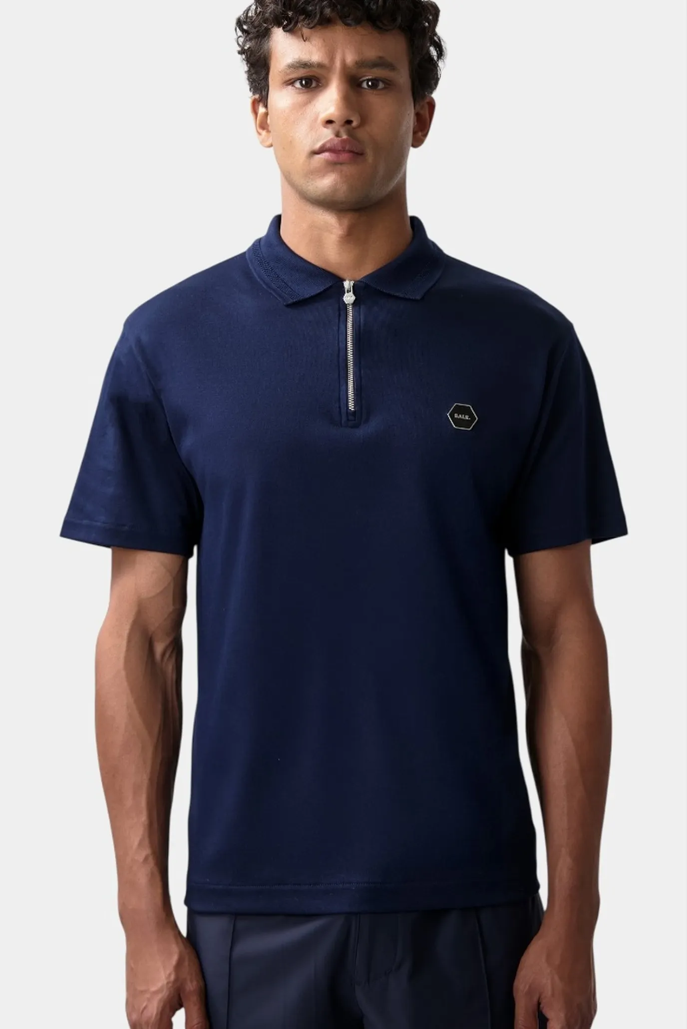 Мужское темно-синее поло 3