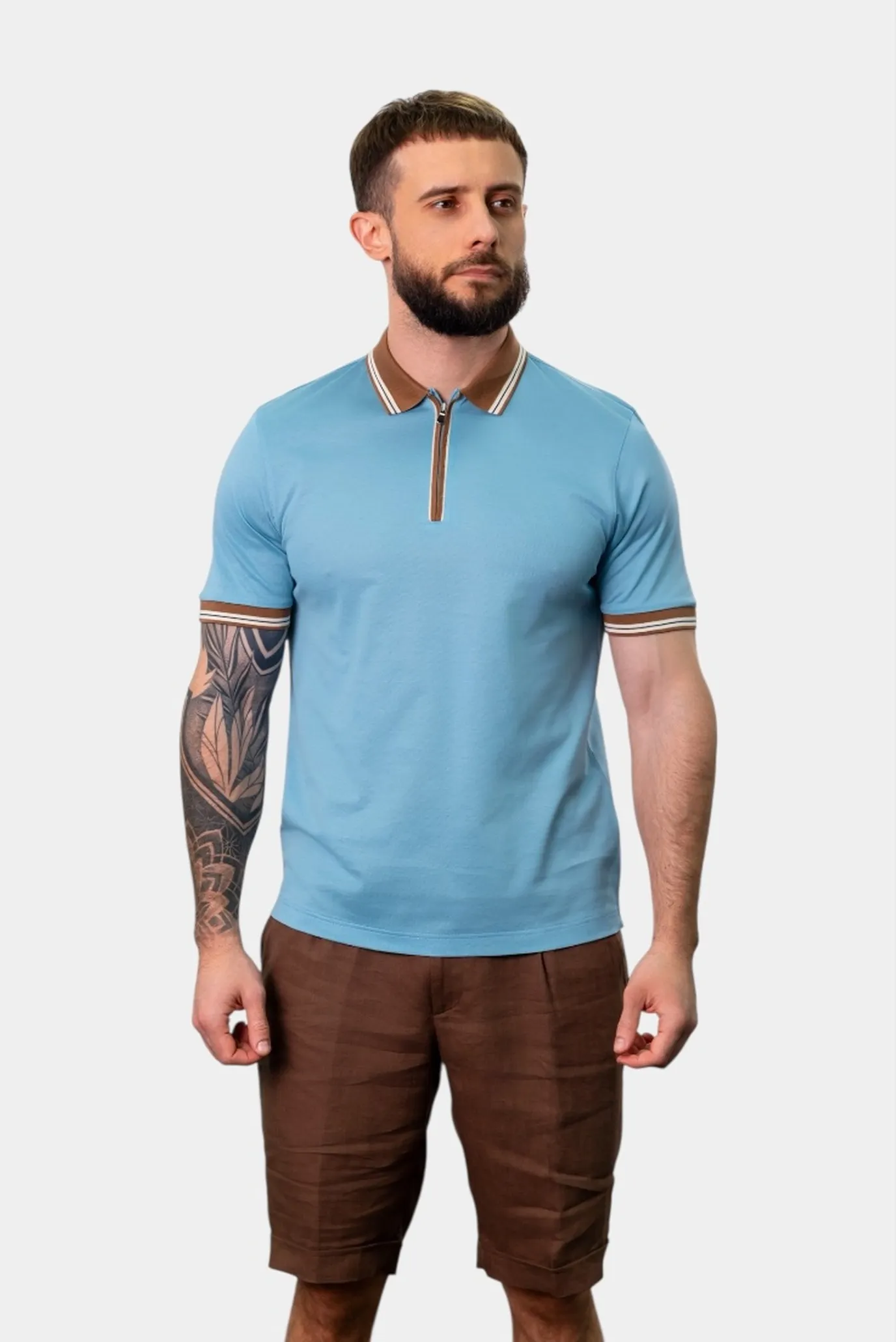 Чоловіча блакитне поло 2