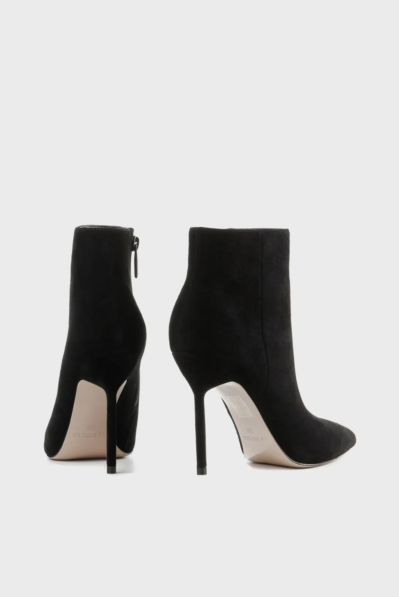 Женские черные замшевые ботильоны 5