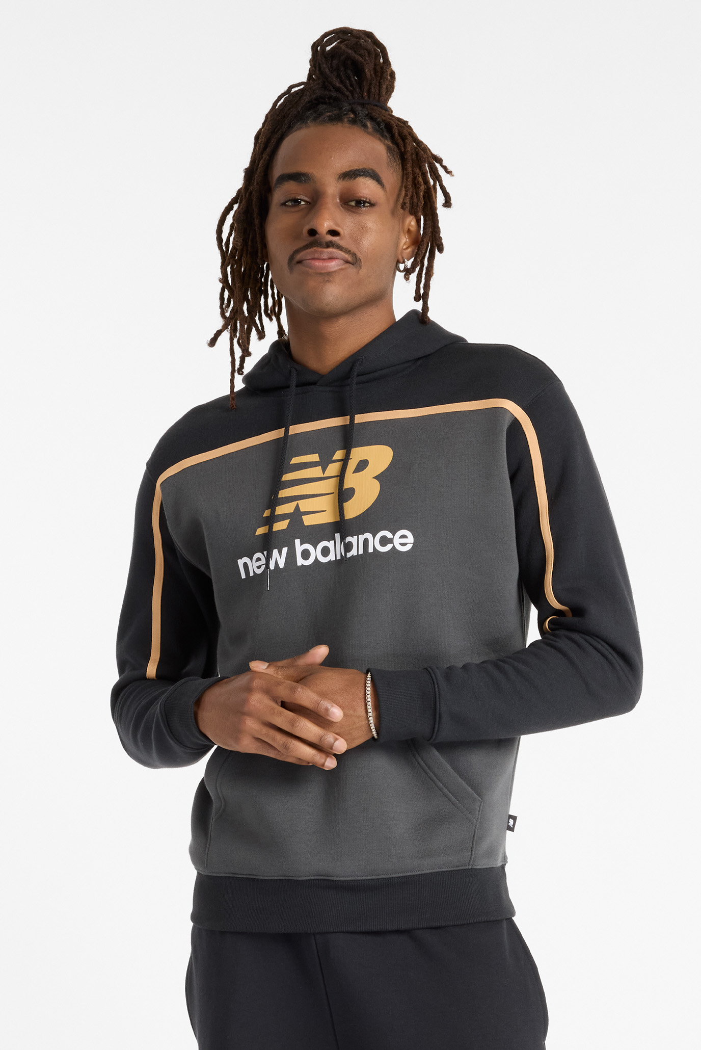 Мужское черное худи Classics Fleece Черный S New Balance MT43524BK Мужское черное худи Classics Fleece Черный S New Balance MT43524BK