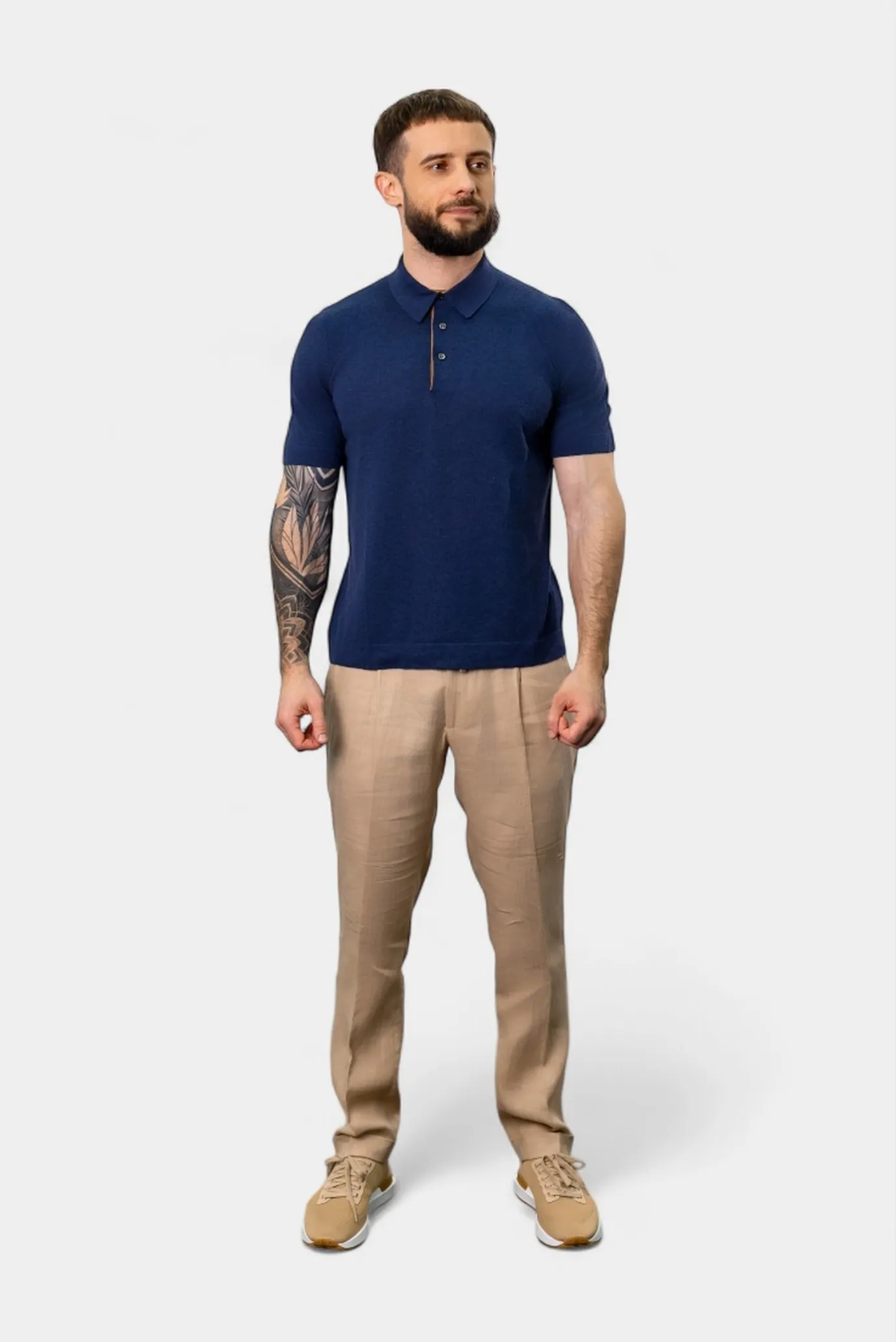 Чоловіче синє поло 3