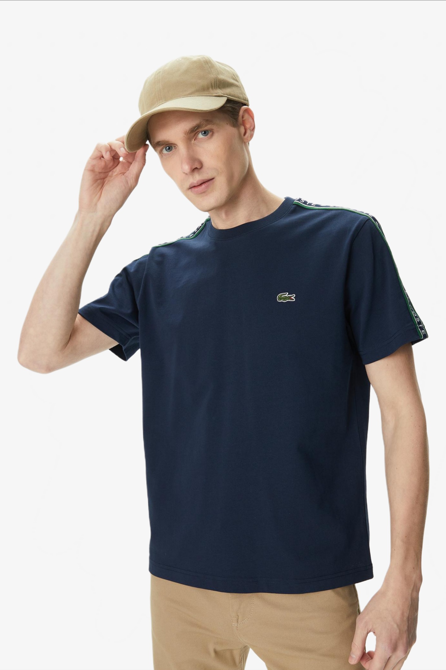 Мужская синяя футболка Синий L-XL Lacoste TH031313L Мужская синяя футболка Синий L-XL Lacoste TH031313L