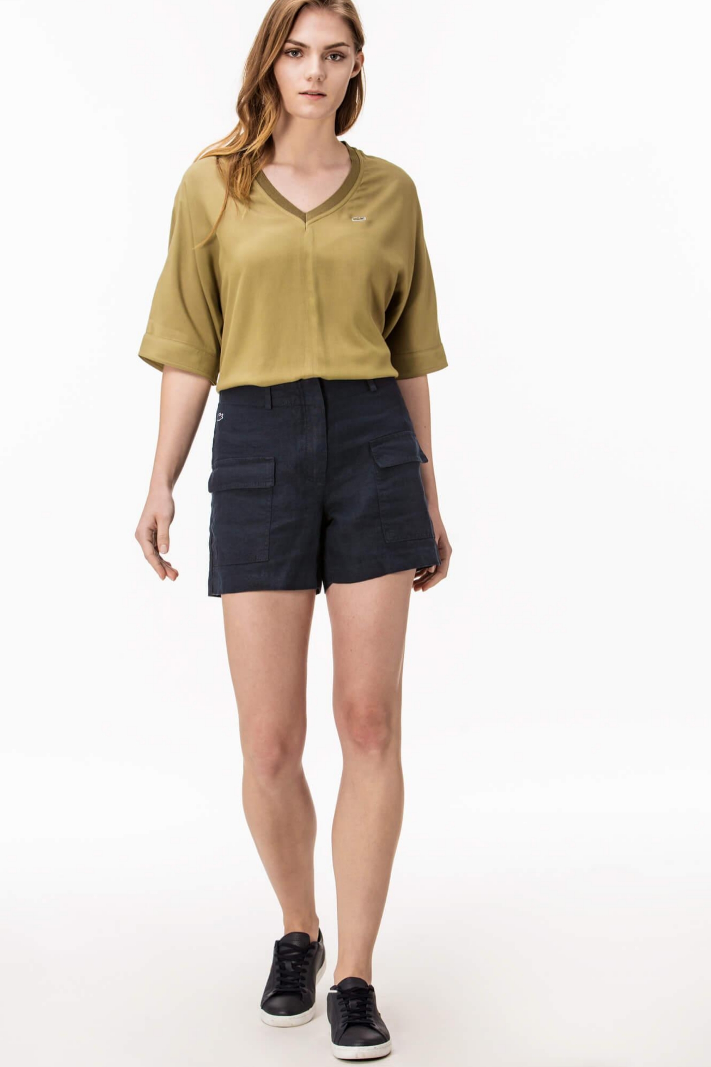 Женские синие шорты Синий 42 Lacoste GF080101L Женские синие шорты Синий 42 Lacoste GF080101L