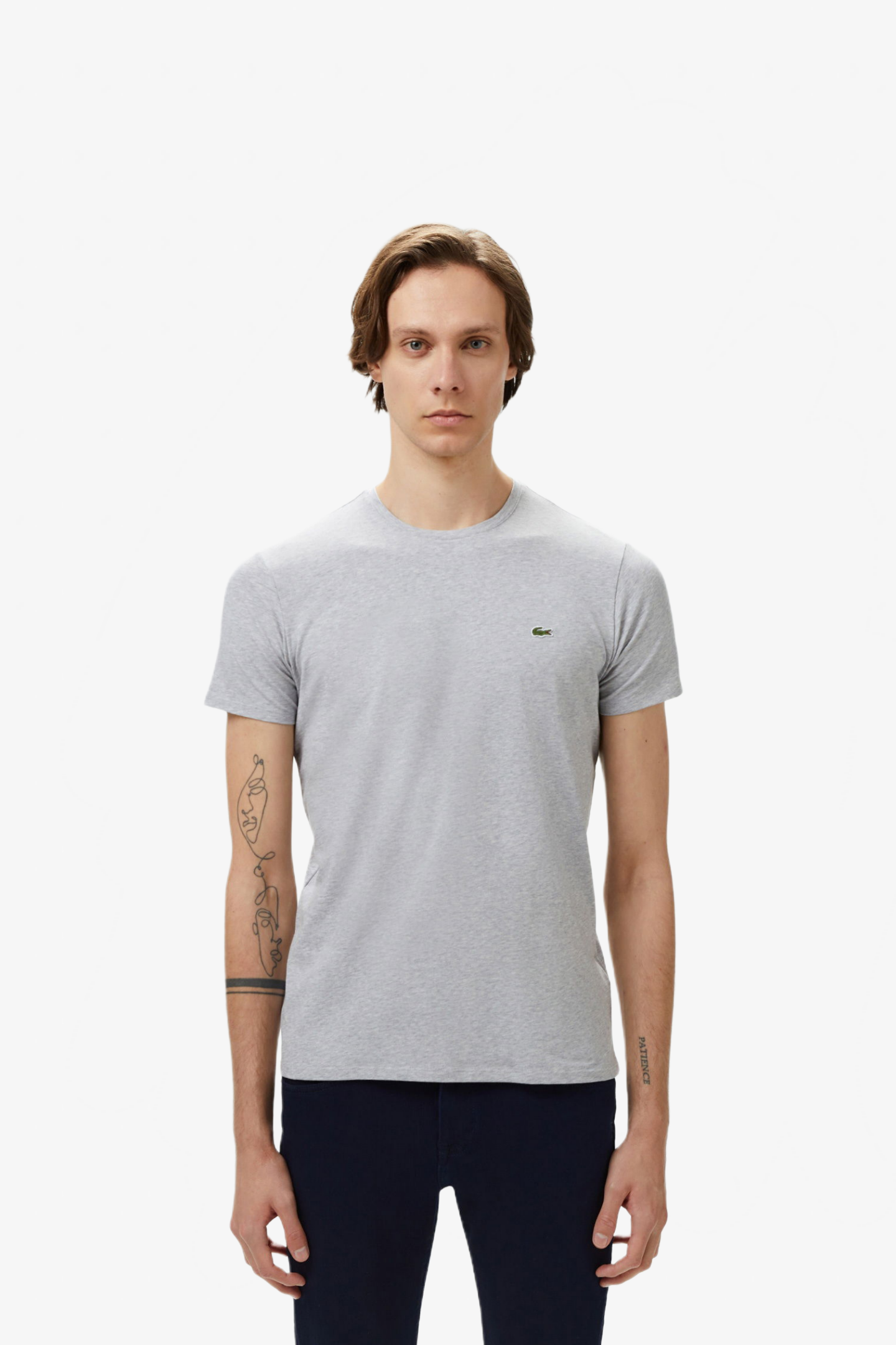Мужская серая футболка Серый M Lacoste TH0998CCA Мужская серая футболка Серый M Lacoste TH0998CCA