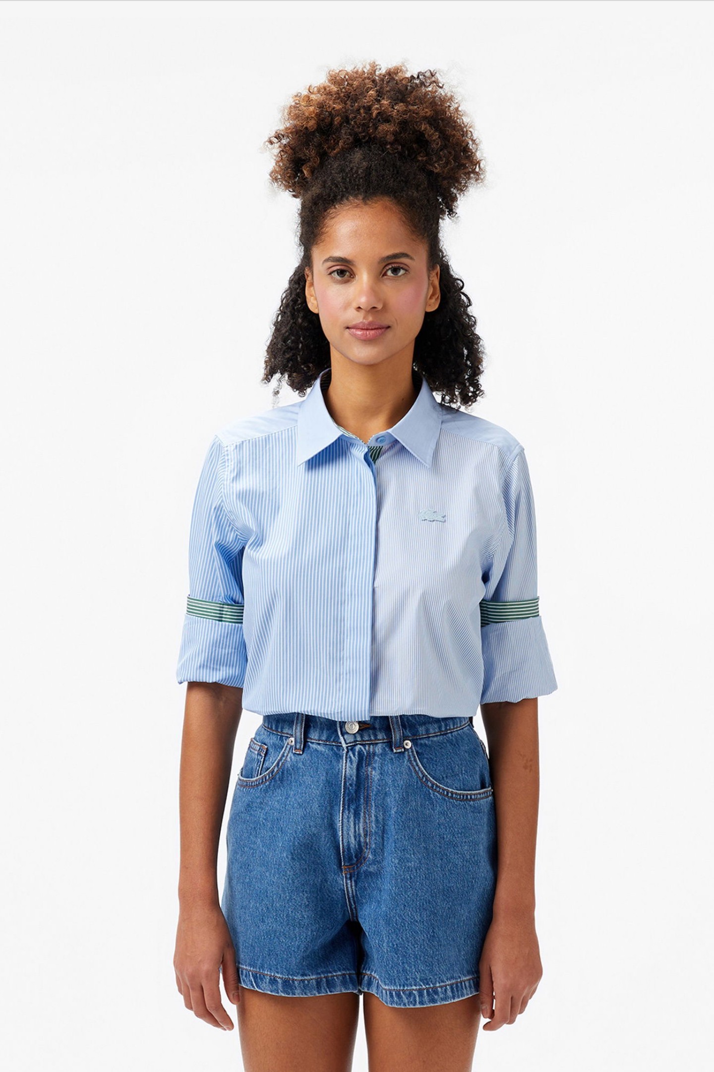 Женская голубая рубашка Голубой 34 Lacoste CF0503T01 Женская голубая рубашка Голубой 34 Lacoste CF0503T01