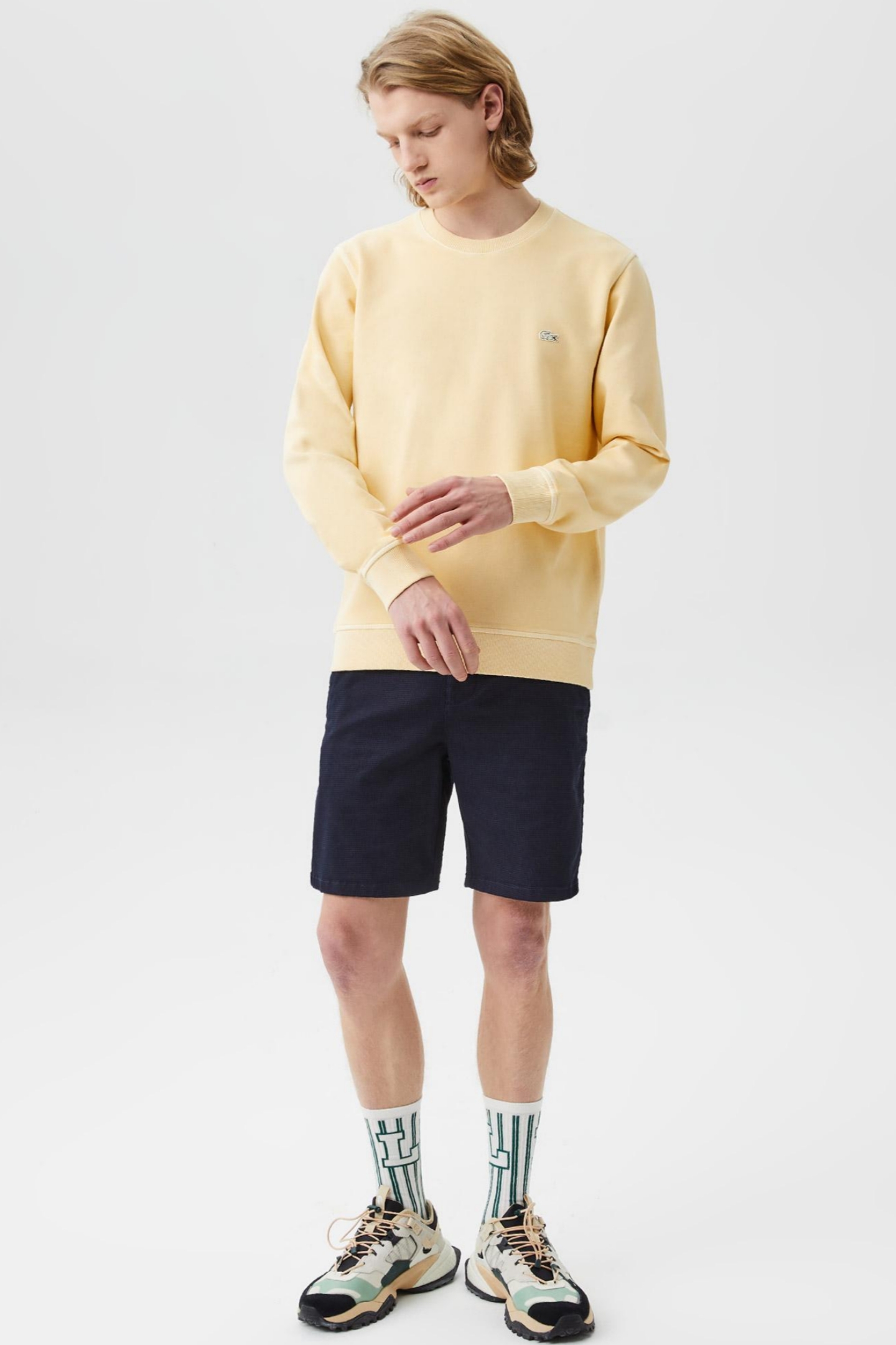Мужская желтая толстовка Желтый M-L Lacoste SH035555Z Мужская желтая толстовка Желтый M-L Lacoste SH035555Z