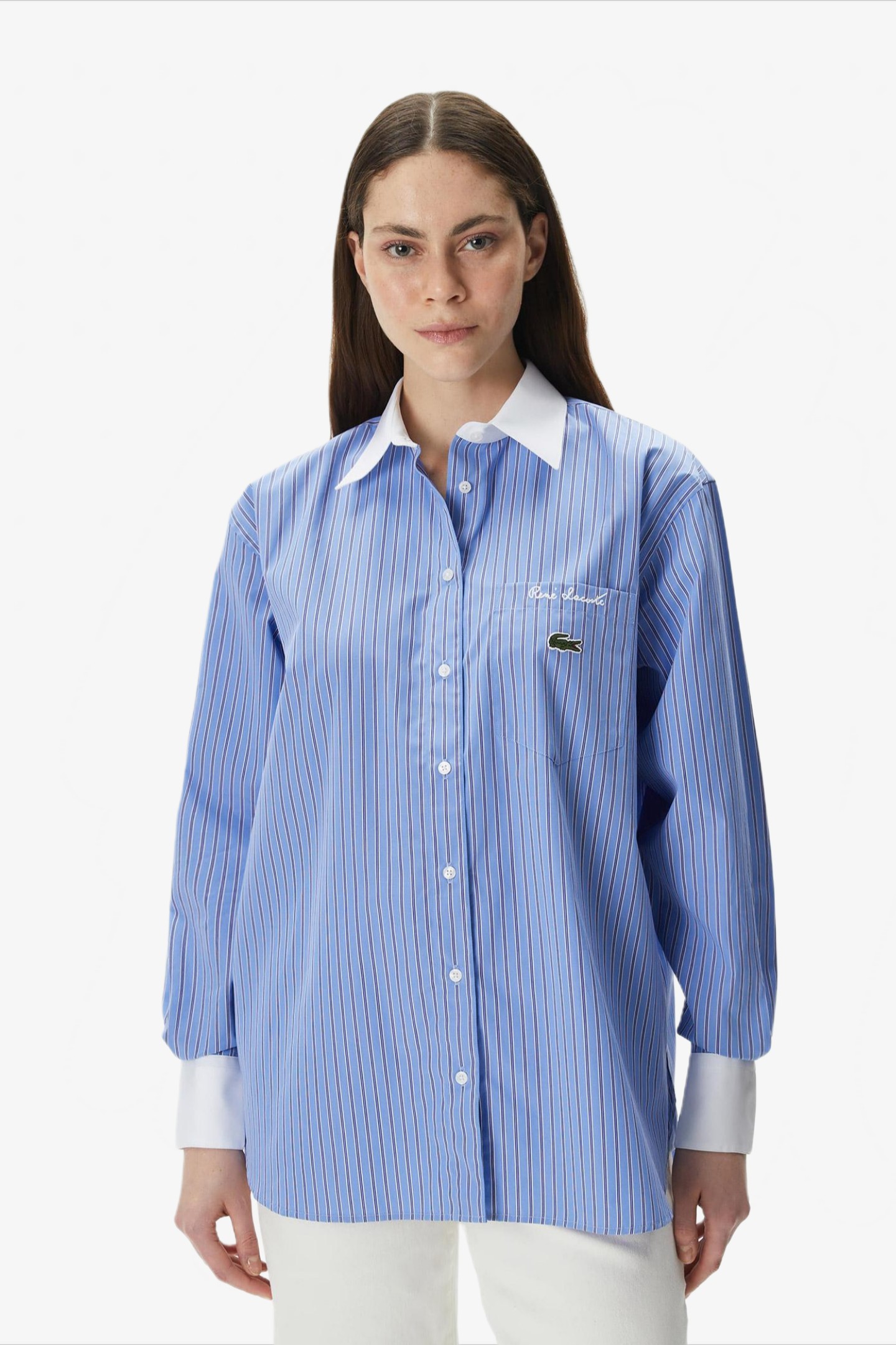 Женская голубая рубашка Голубой 34 Lacoste CF6951IIY Женская голубая рубашка Голубой 34 Lacoste CF6951IIY
