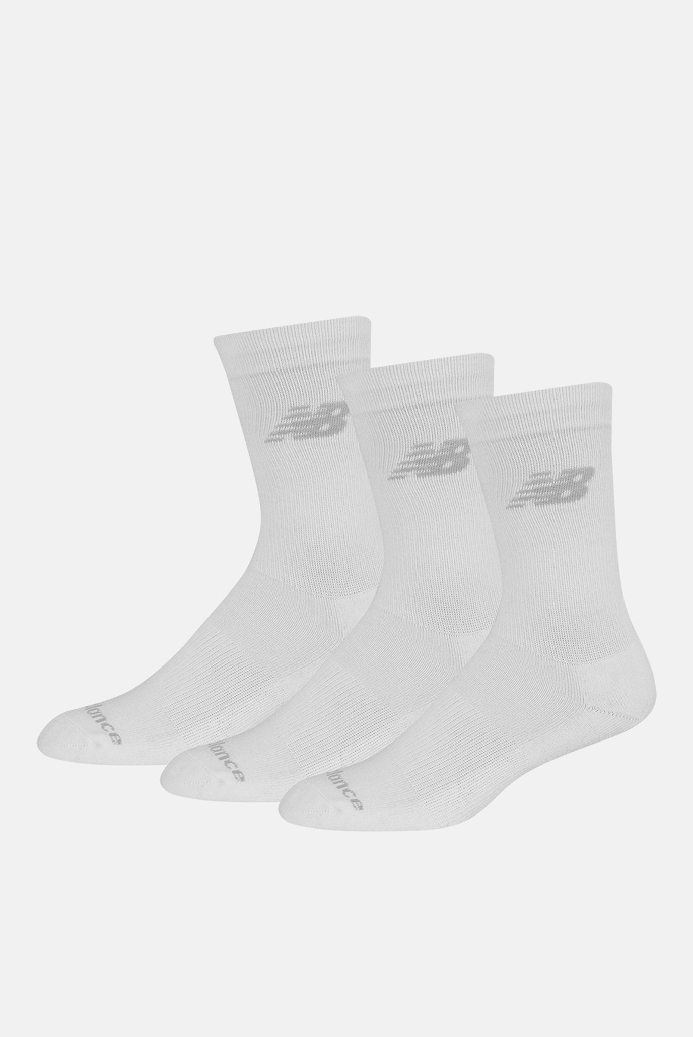Белые носки Prf Cotton Cush Crew (3 пары) Белый 39-42 New Balance LAS95363WT Белые носки Prf Cotton Cush Crew (3 пары) Белый 39-42 New Balance LAS95363WT