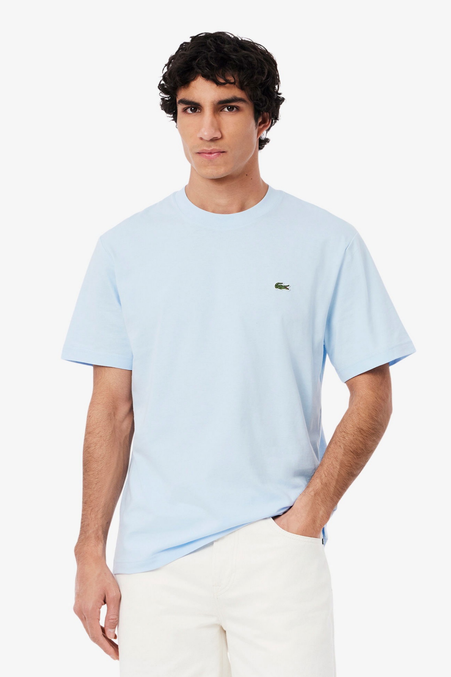 Мужская голубая футболка Classic fit Голубой L Lacoste TH7318T01 Мужская голубая футболка Classic fit Голубой L Lacoste TH7318T01