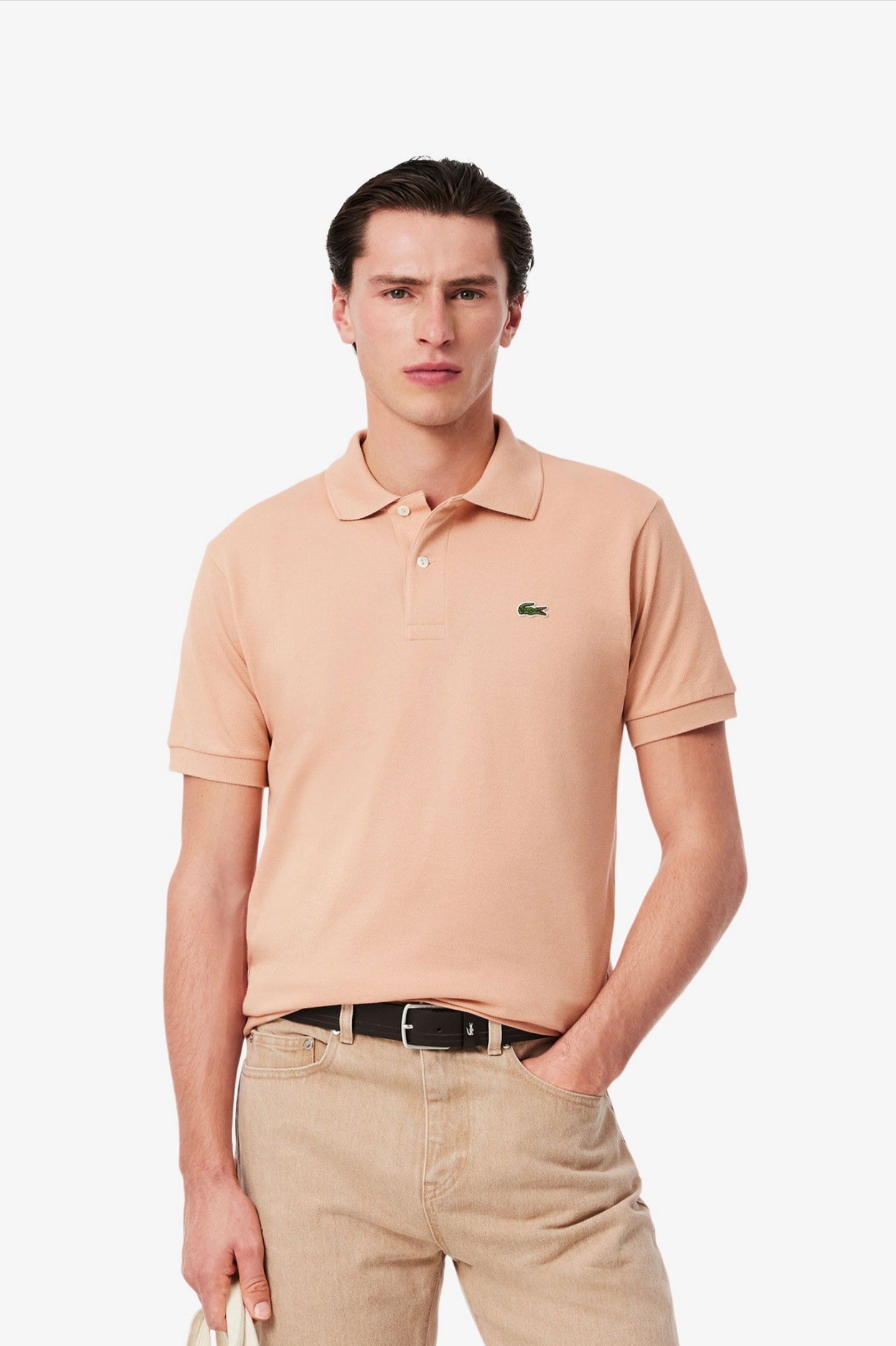 Мужское бежевое поло Бежевый L Lacoste L1212ZIH Мужское бежевое поло Бежевый L Lacoste L1212ZIH