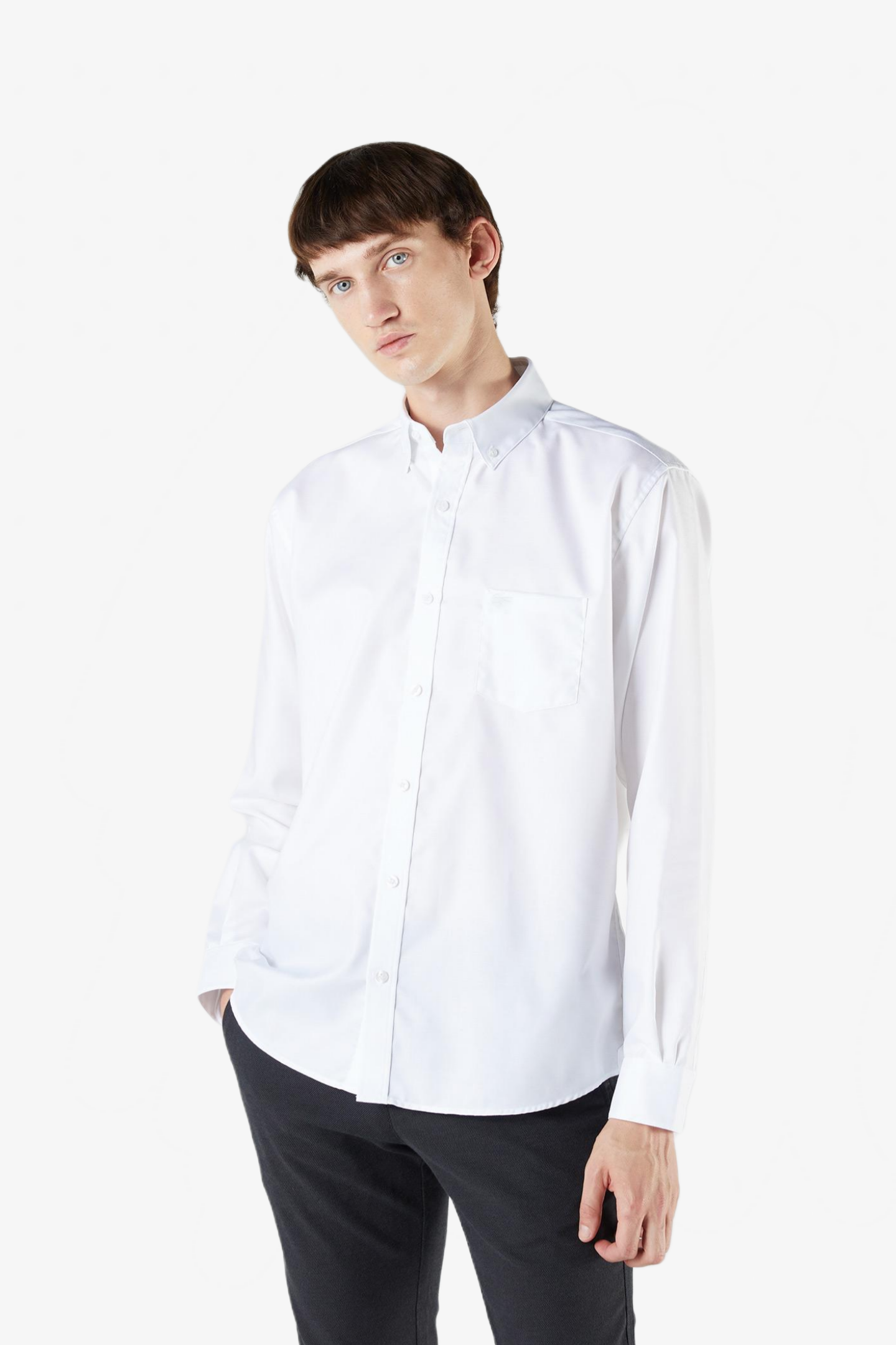 Мужская белая рубашка Белый 44 Lacoste CH9623800 Мужская белая рубашка Белый 44 Lacoste CH9623800