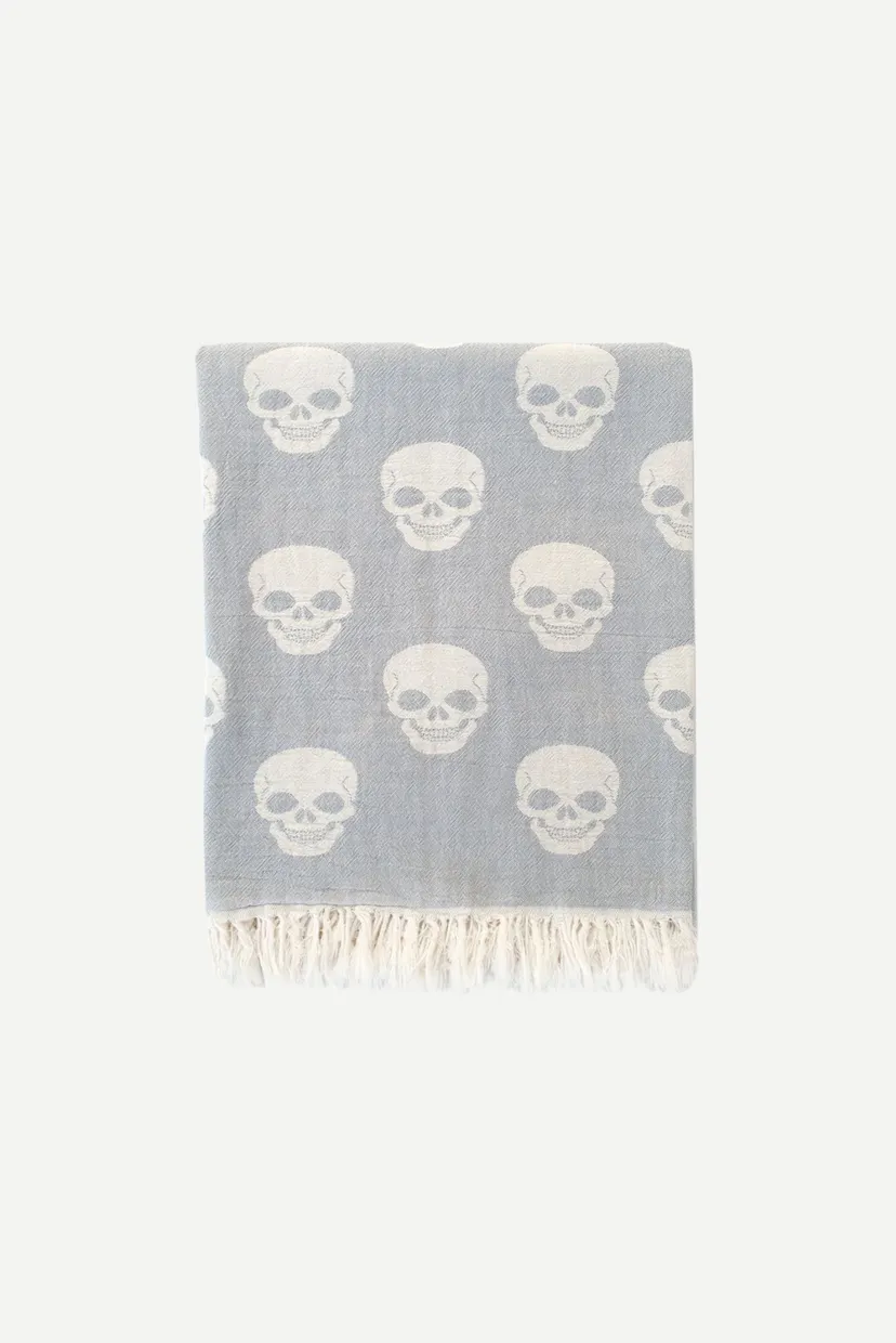 Полотенце Pestemal - Skull 90X160 grey серый 3