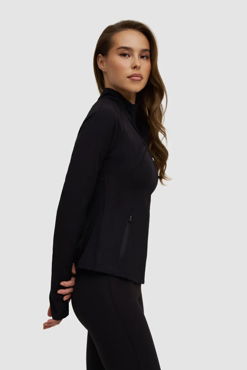 Женская спортивная кофта черная sport jacket 5