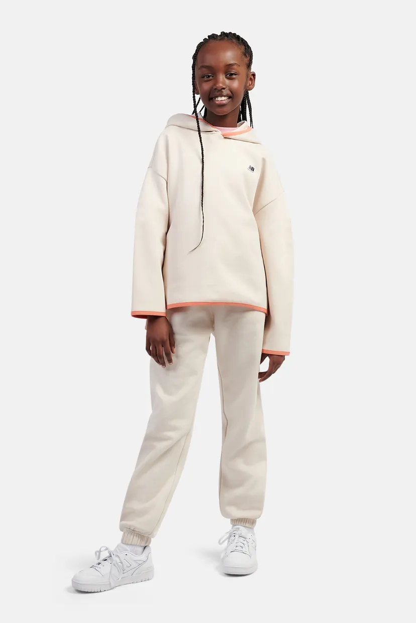Детское бежевое худи Brush Back Small Logo Full Zip 3