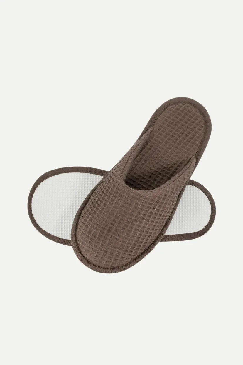 Коричневі капці Waffle brown (унісекс) 4