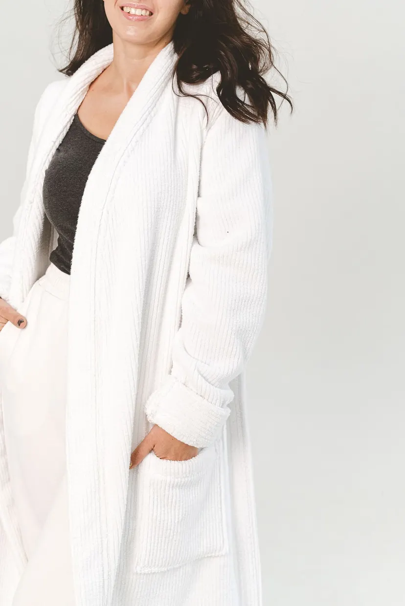 Белый халат Bold white (унисекс) 8