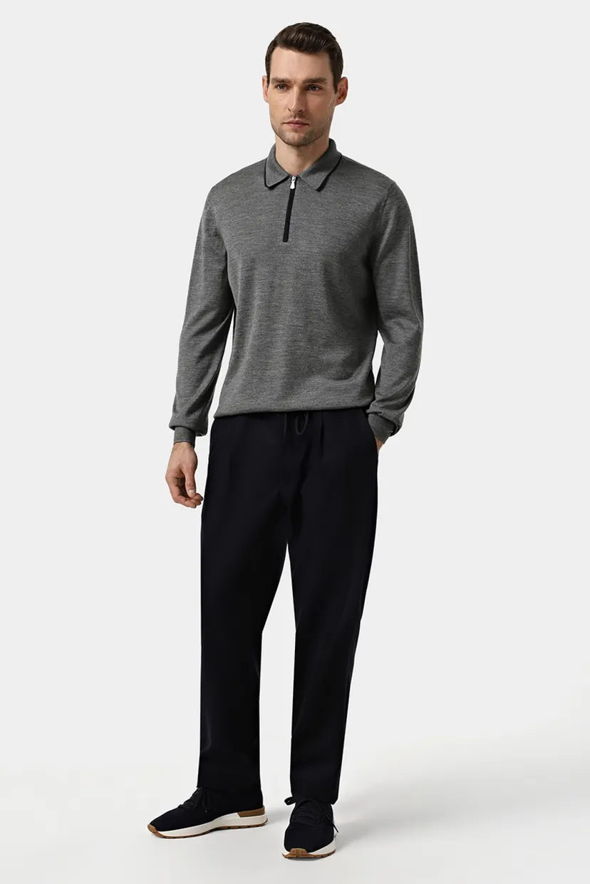 Мужской серый лонгслив 4